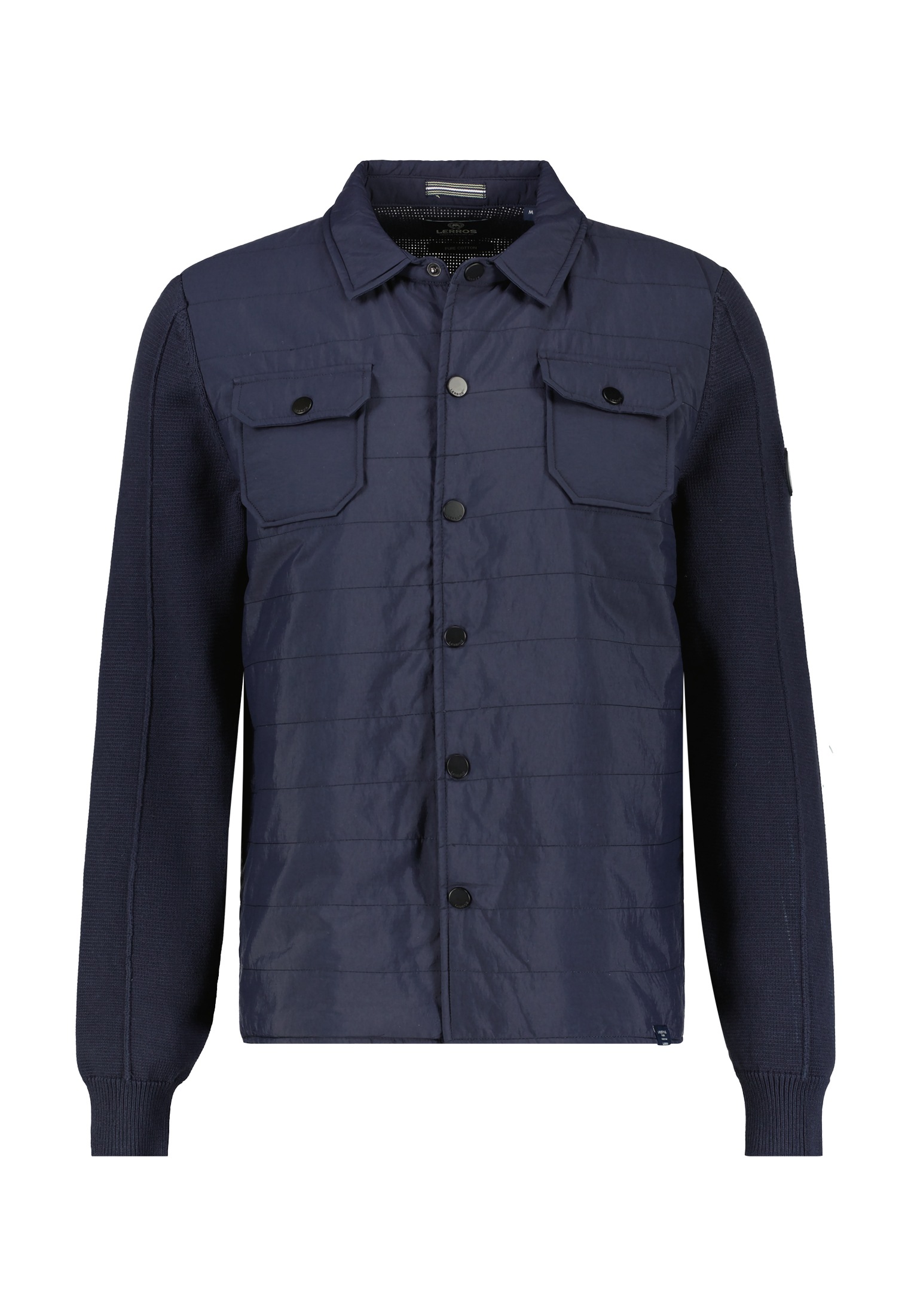 LERROS Strickjacke »LERROS Strickjacke mit Nylon-Steppoptik«