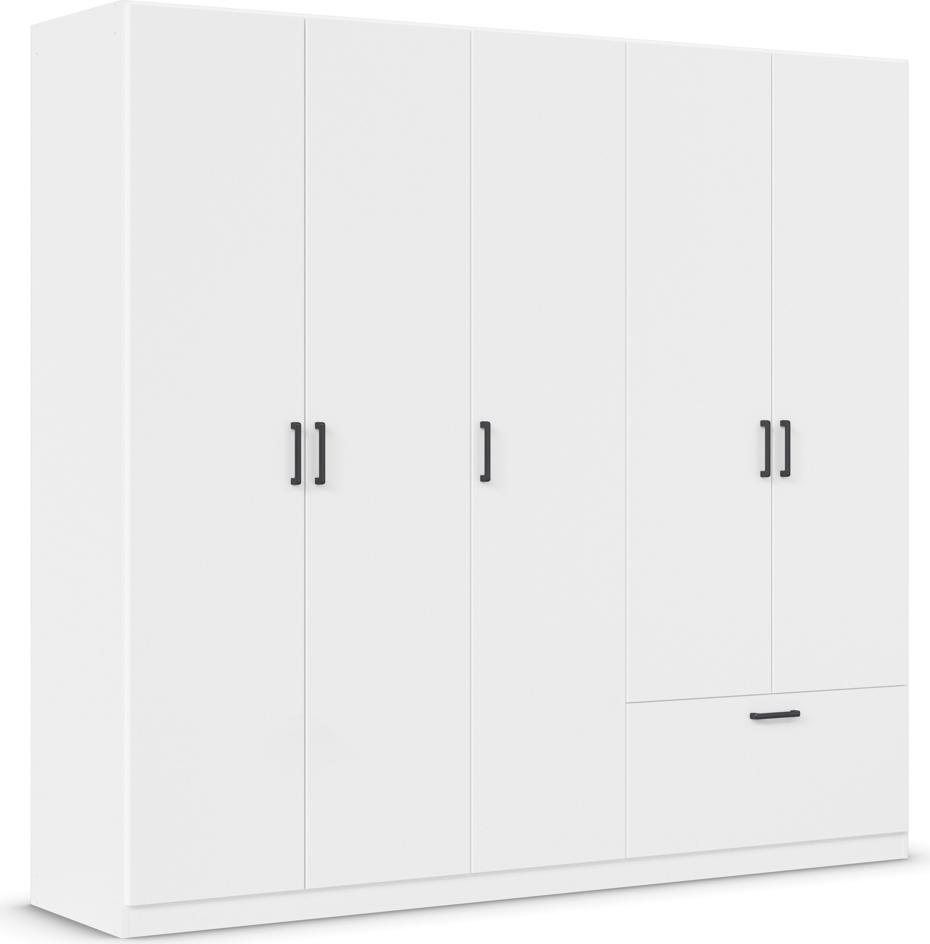 rauch Drehtürenschrank »Kleiderschrank Schrank Garderobe Wäscheschrank BARI«, mit Schubasten außen, moderner Griff in Graumetallic MADE IN GERMANY
