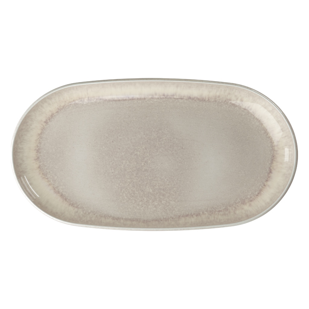 like. by Villeroy & Boch Servierplatte »Servierplatte Perlemor Sand 34,2 x 18,1 cm beige« Spülmaschinengeeignet, Mikrowellengeeignet