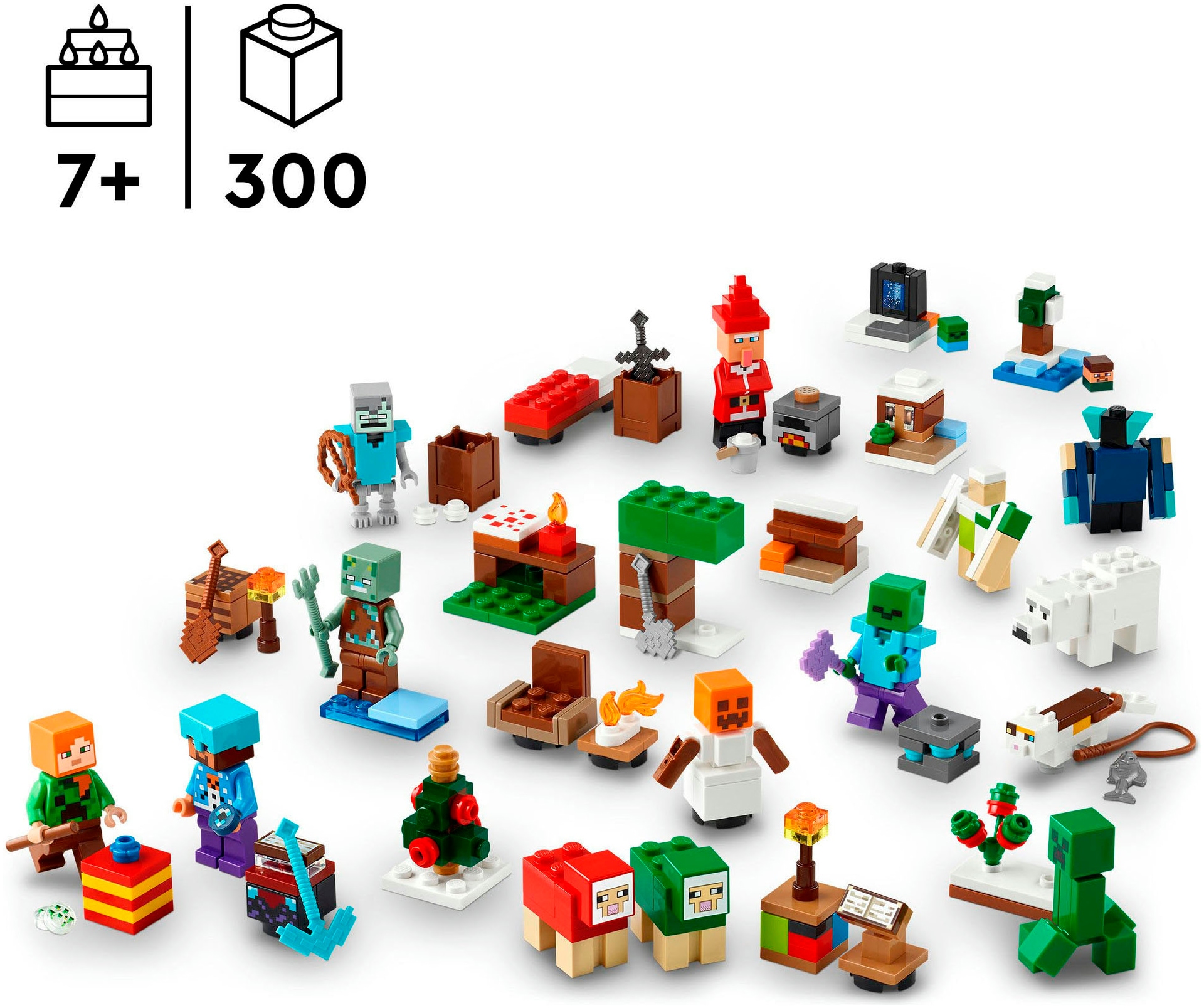 LEGO® Spielzeug-Adventskalender »Spielbausteine, (21280), LEGO Minecraft« ab 7 Jahren Made in Europe