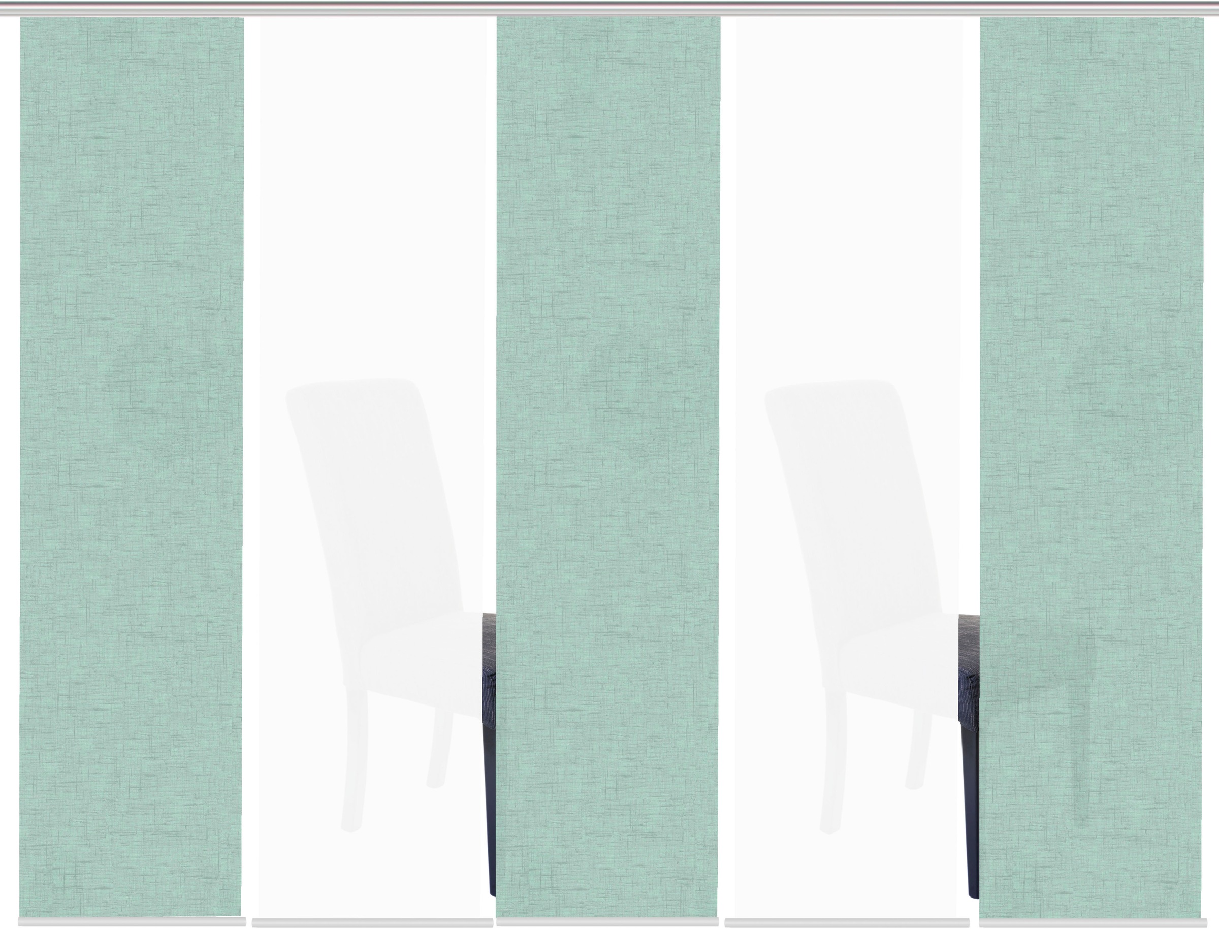 HOME WOHNIDEEN Schiebegardine »PIVE 5er SET«, (5 St.), Schiebevorhang Digidruck 5er Set PIVE