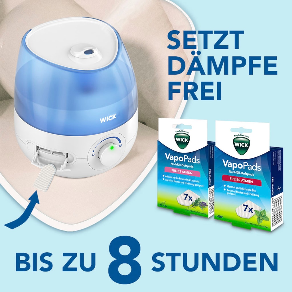 WICK Luftbefeuchter »Mini Kaltluft Ultraschall-Luftbefeuchter - WUL525«, 1,8 l Wassertank