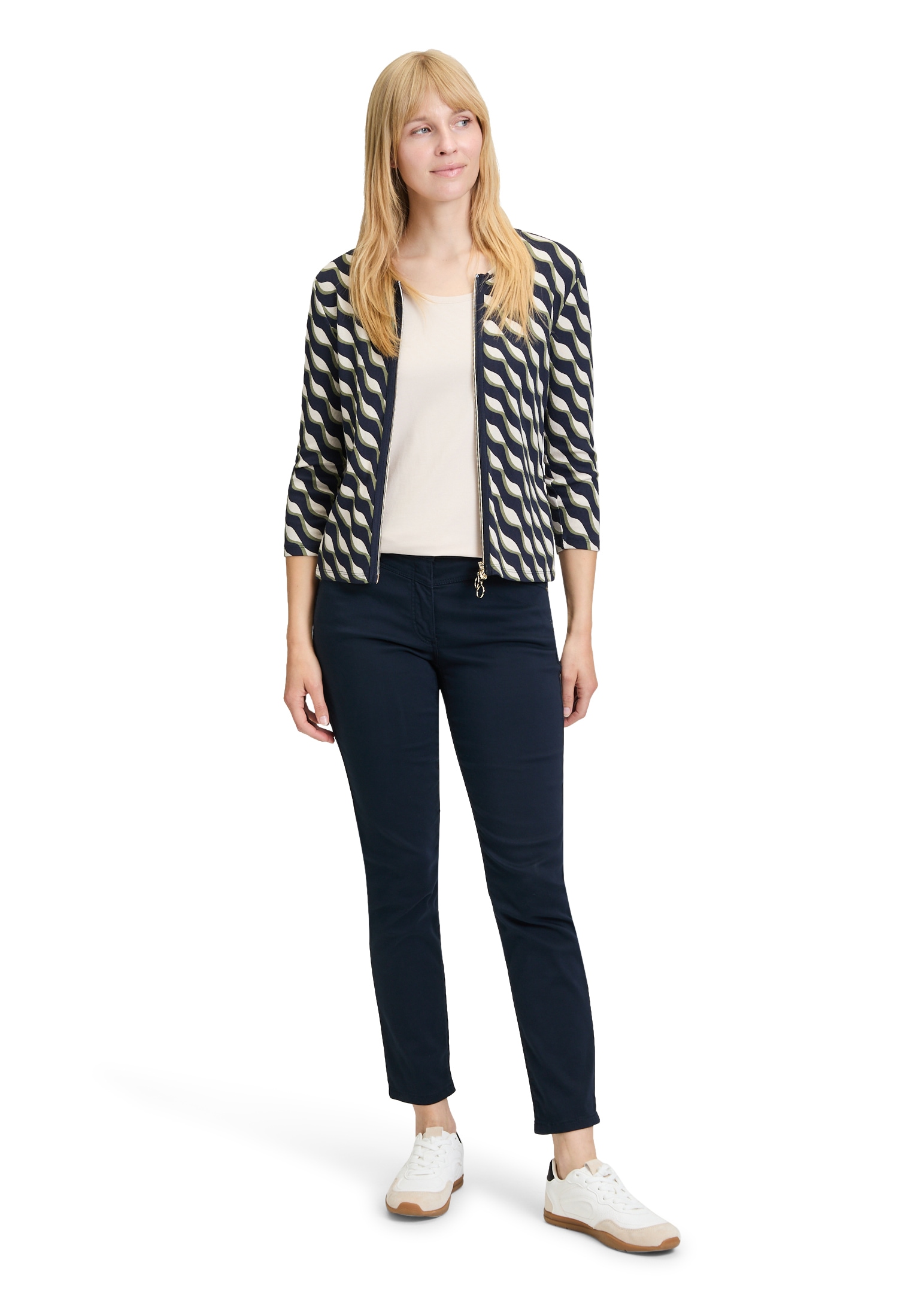 Betty Barclay Langarmshirt »Shirtjacke mit Rippenstruktur«