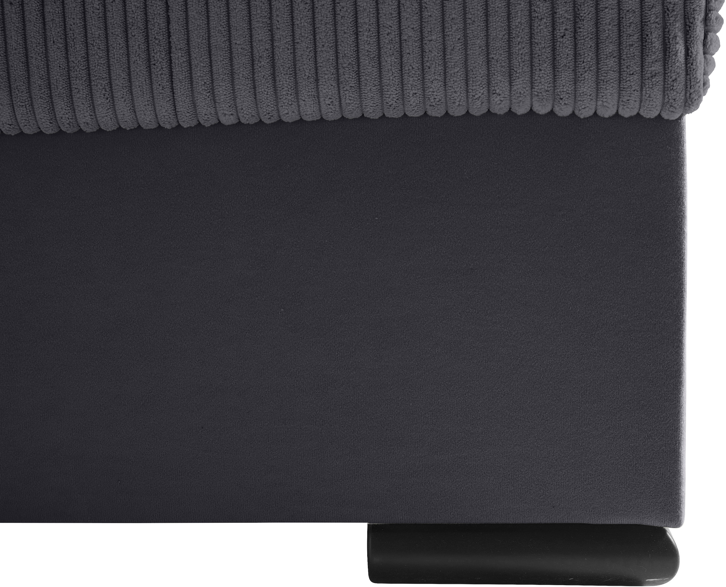 COLLECTION AB Wohnlandschaft »Josy, U-Form, Schlafsofa mit Bettkasten«, (Cord-/Mix), flexible Recamiere, Breite: 269cm, inklusive Rückenkissen, Cord/Mix