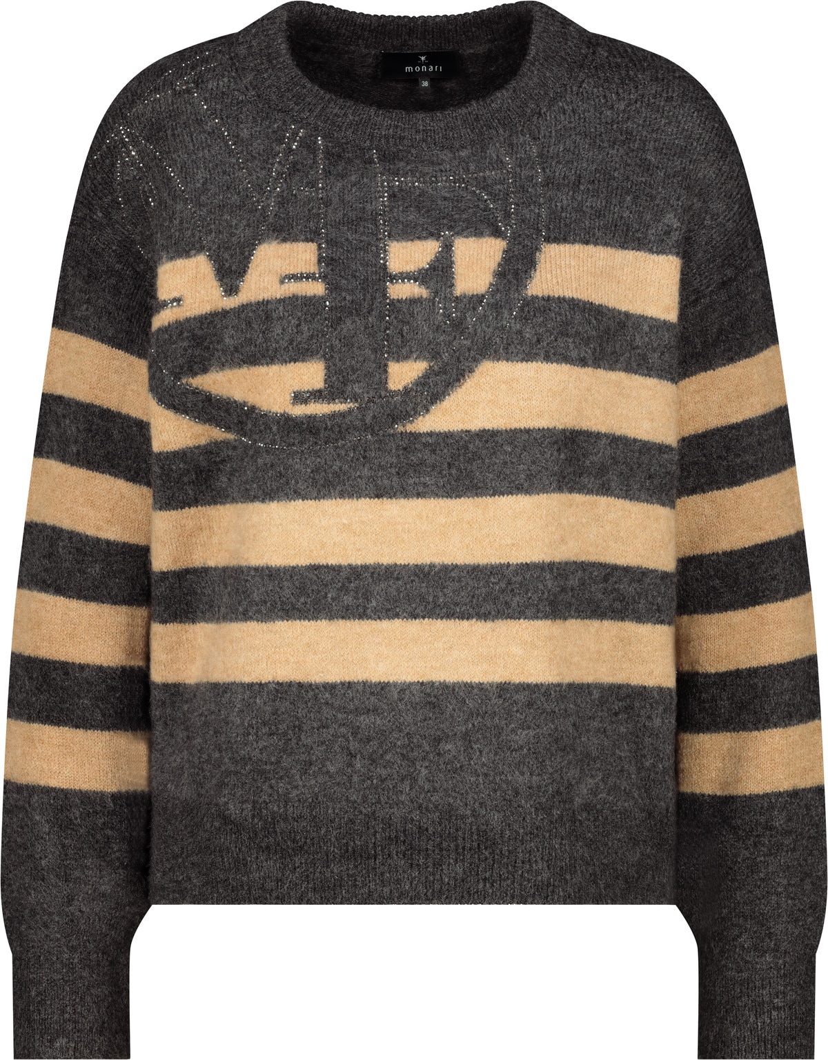 Monari Strickpullover Regular fit mit Rundhalsausschnitt