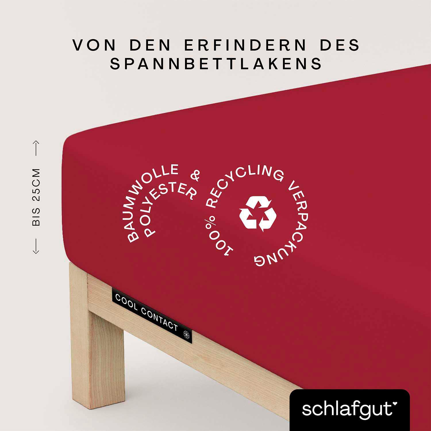 Schlafgut Spannbettlaken »Cool Contact«, 100% gekämmte Mikrofaser
