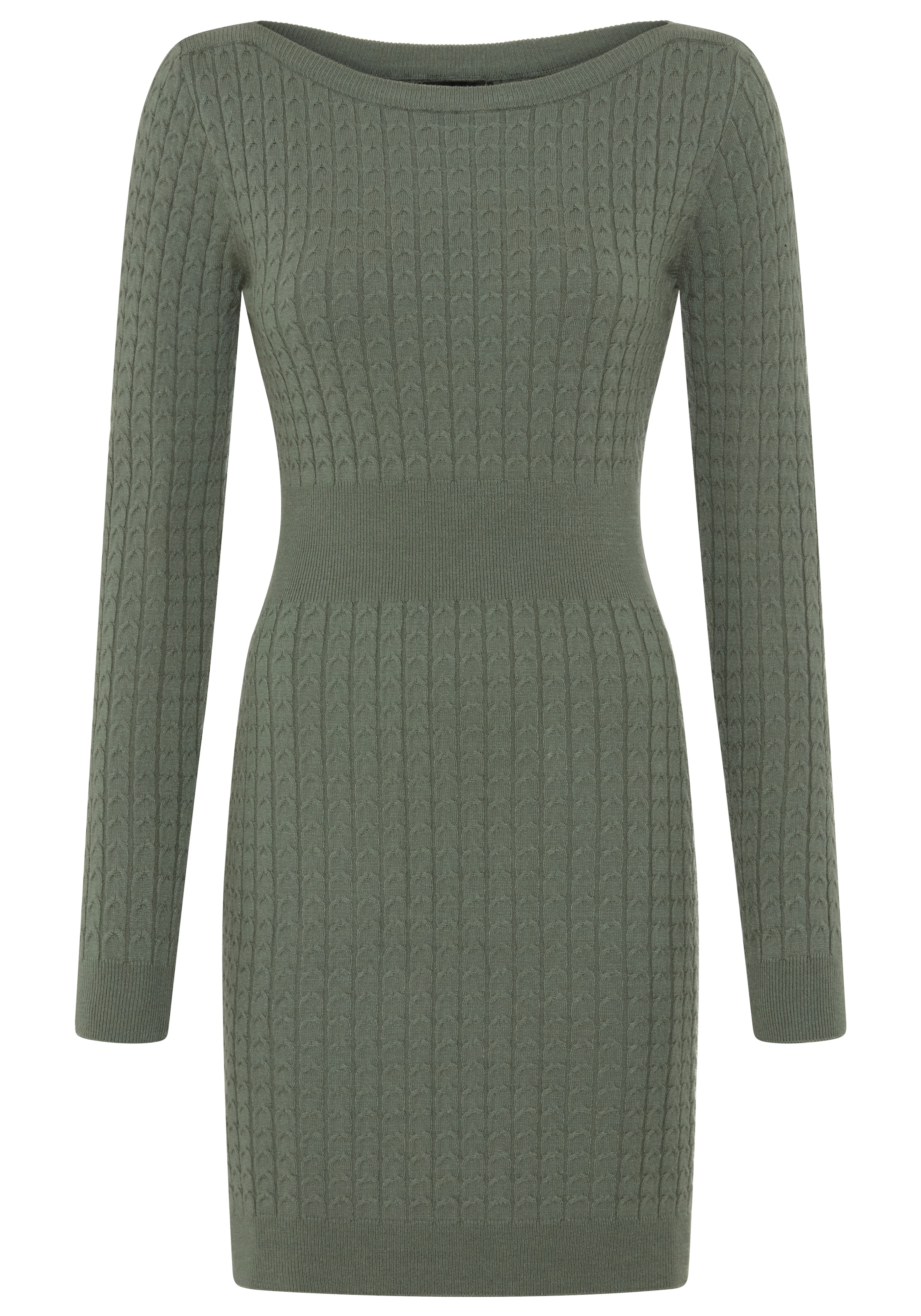 Melrose Strickkleid feminine Passform aus Viskosemischung mit Zopfmuster