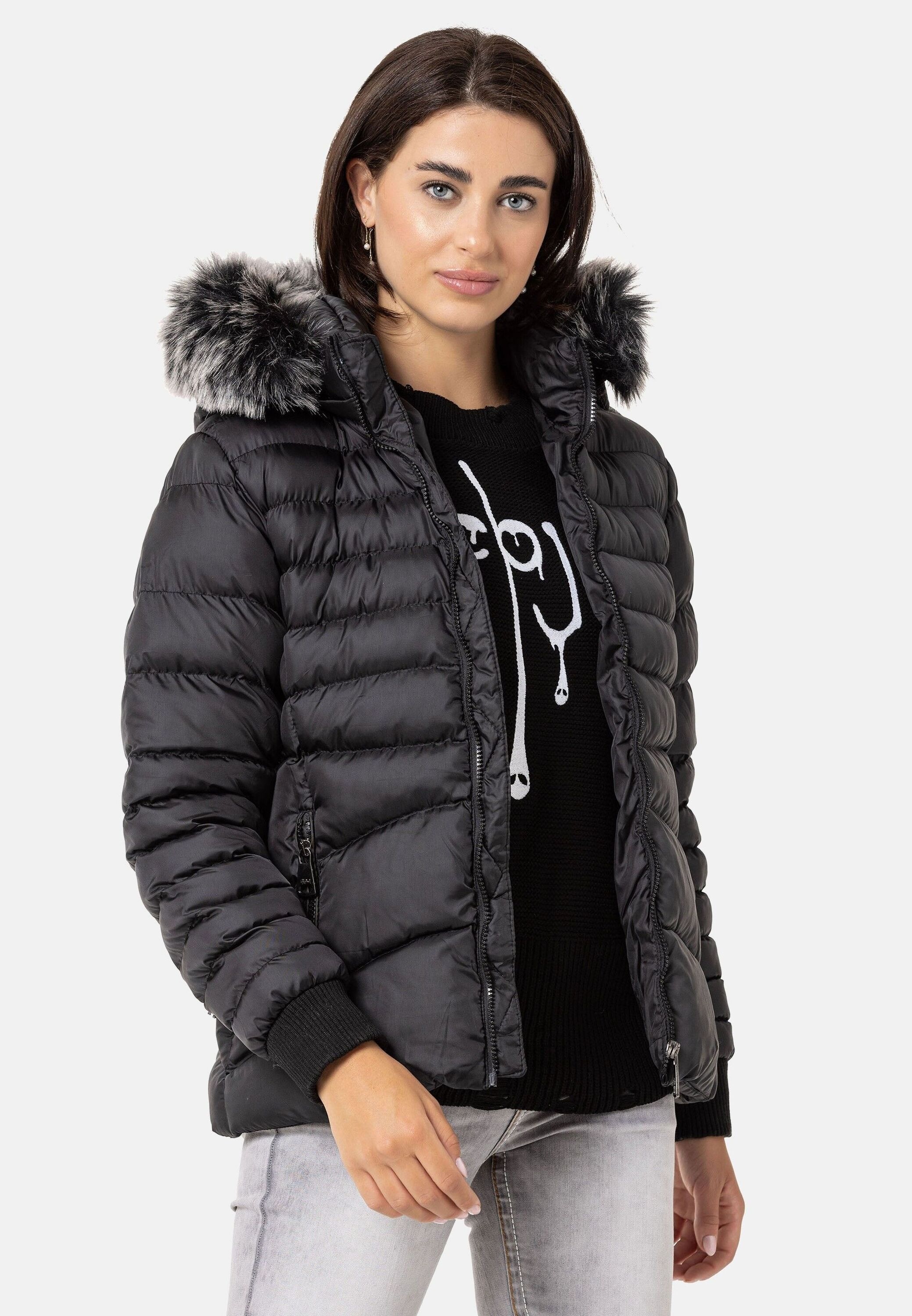 Cipo & Baxx Winterjacke »Cipo & Baxx Jacken« mit Kapuze mit Kapuze, WM132