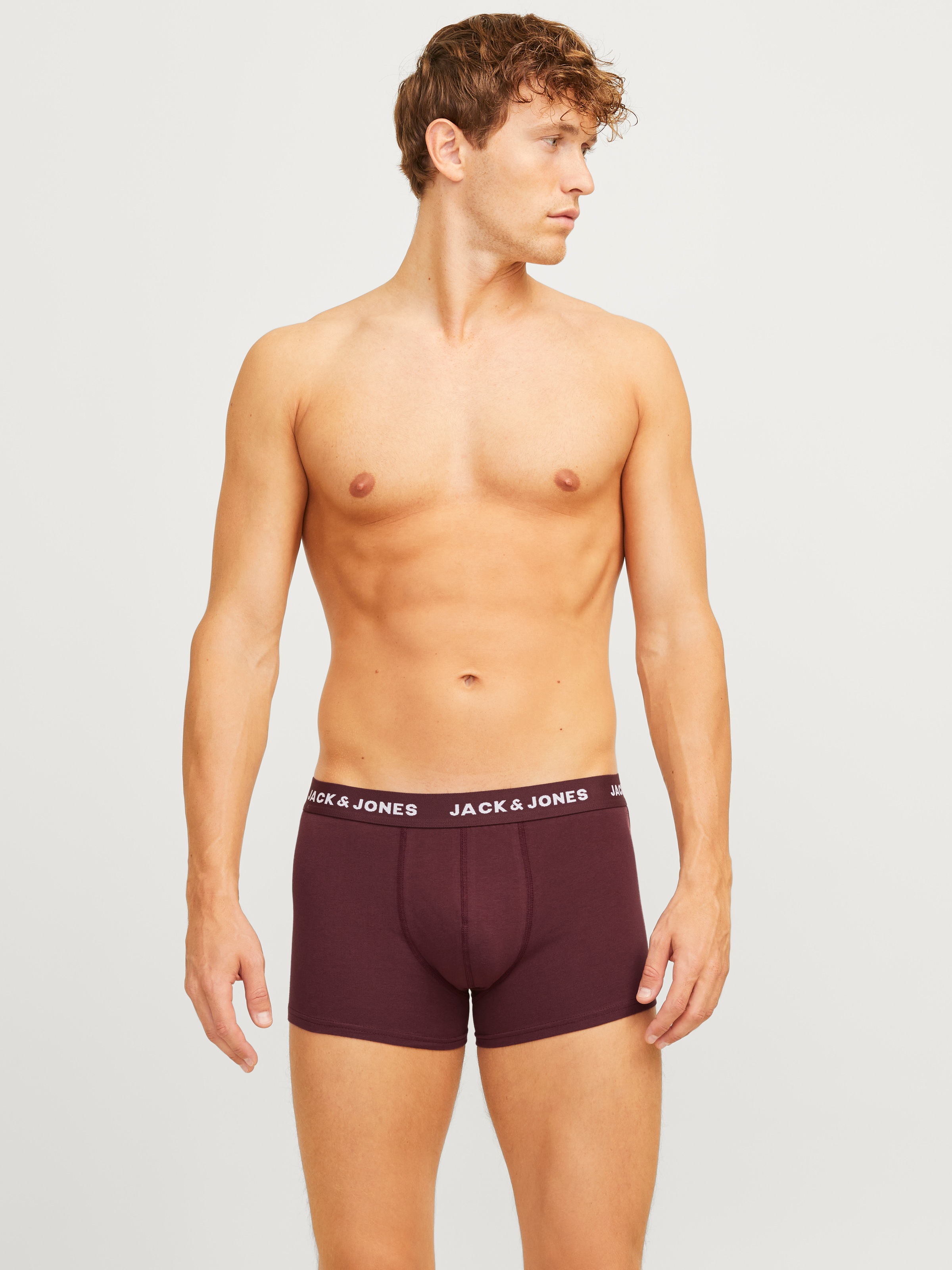 Jack & Jones Trunk »JACTEO – Elastische Boxershorts mit Stretch und Bund« Packung, 5 Stk. bedruckt, modisch, regular fit, Jersey