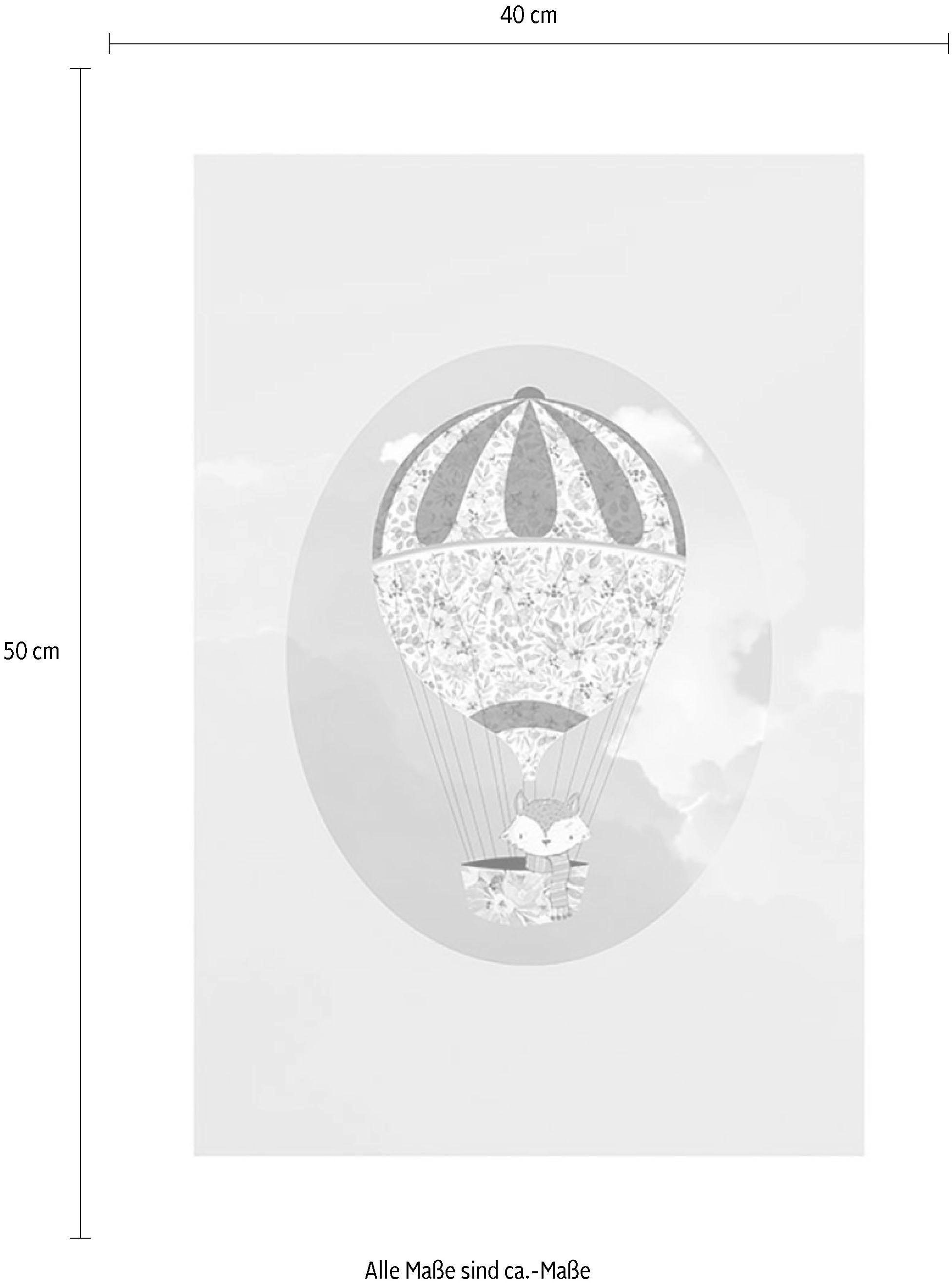 Komar Poster »Happy | Schlafzimmer, Rose«, Figuren, 3 XXL online Garantie (1 kaufen Kinderzimmer, St.), Jahren mit Wohnzimmer Balloon
