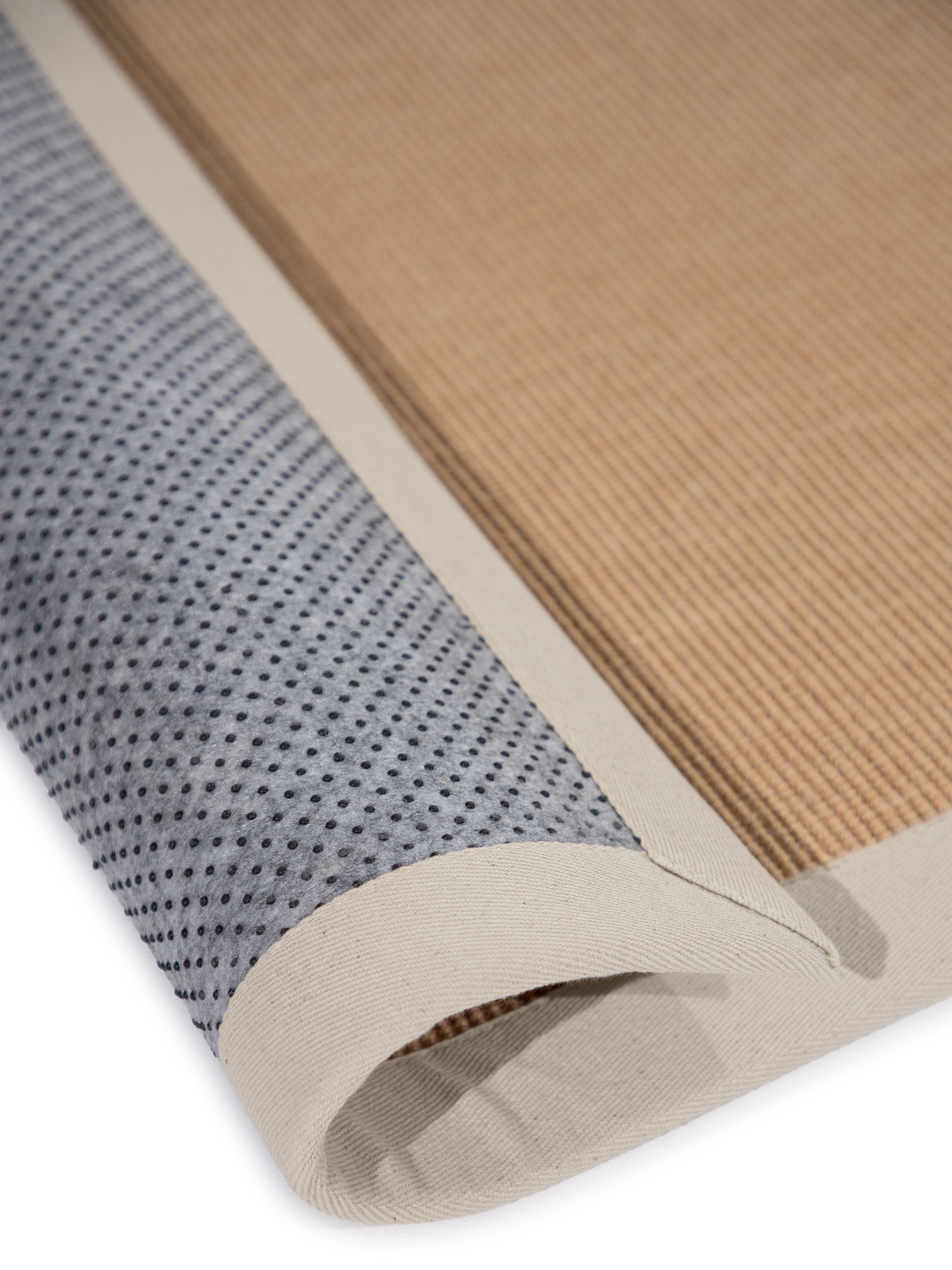 carpetfine Sisalteppich »Sisal  ,    auch als Läufer erhältlich« rechteckig 5 mm Höhe mit farbiger Bordüre, Anti Rutsch Rückseite, viele Größen, Wohnzimmer