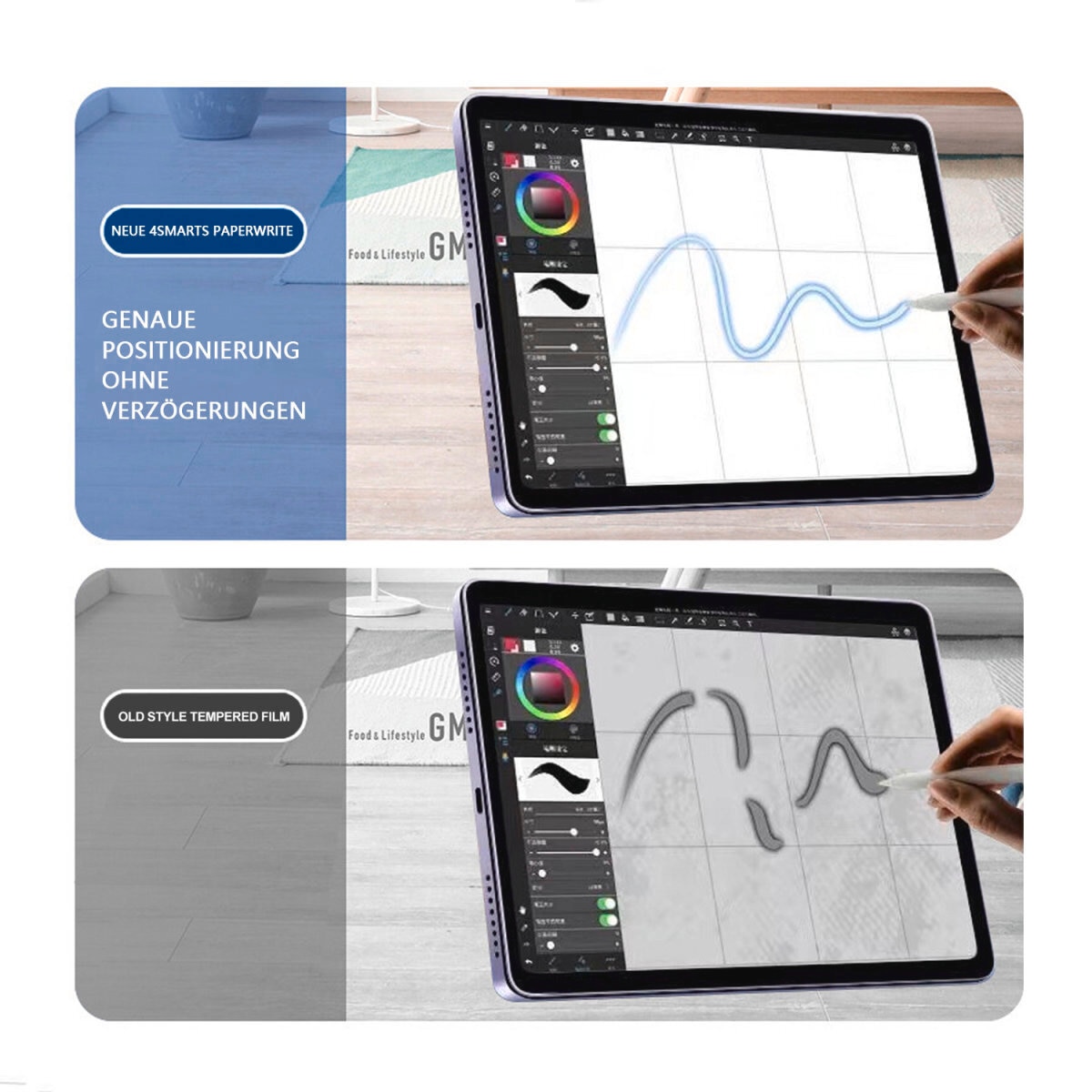 4smarts Displayschutzfolie »Paperwrite Screen Protector«, für Apple iPad Pro 13 (M4, 2024), Papierhaptik, Schutzfolie, Bildschirmschutz, kratz- & stoßfest
