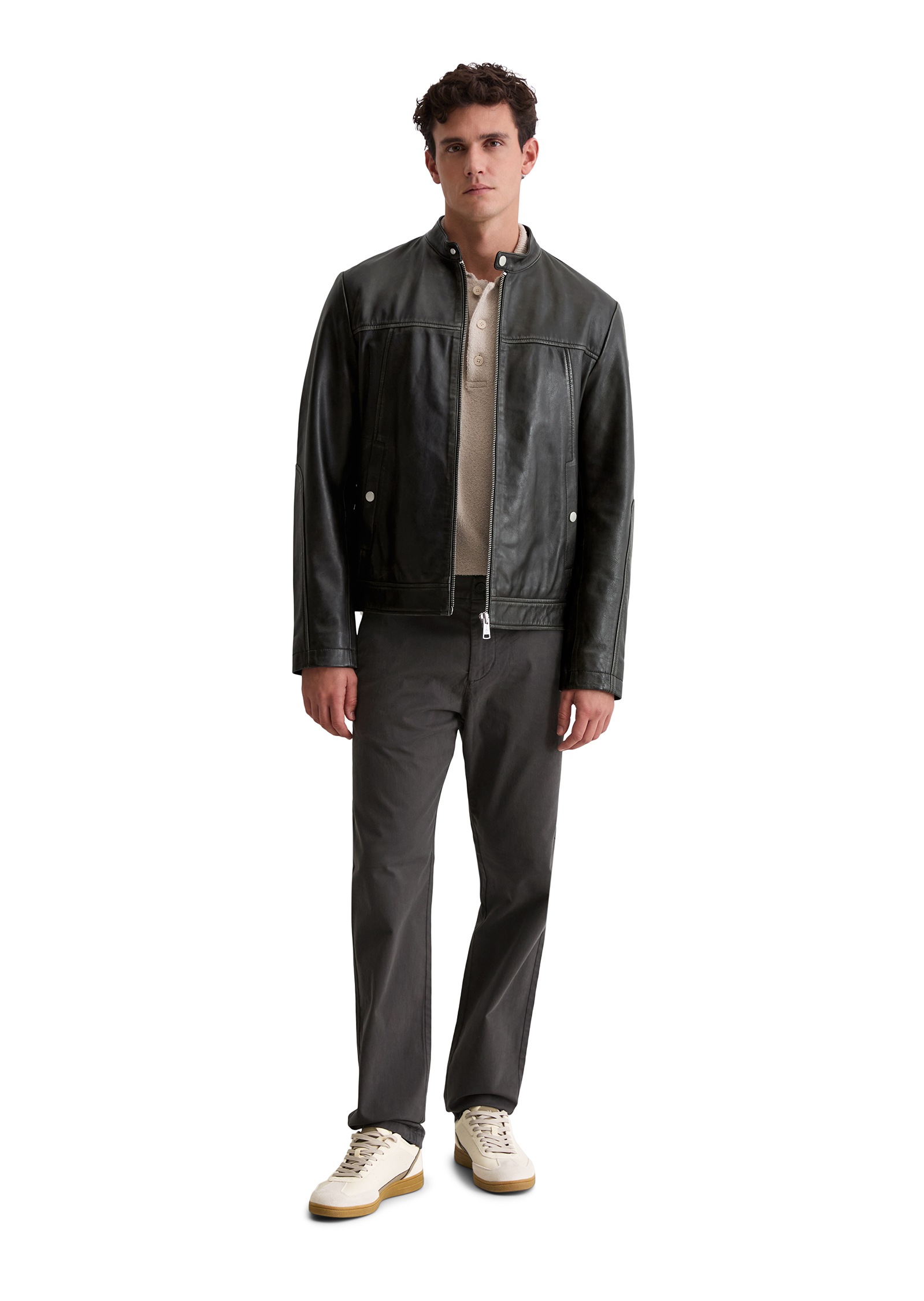 Marc O'Polo Lederjacke »im Biker-Style regular fit  aus edlem Lammleder«