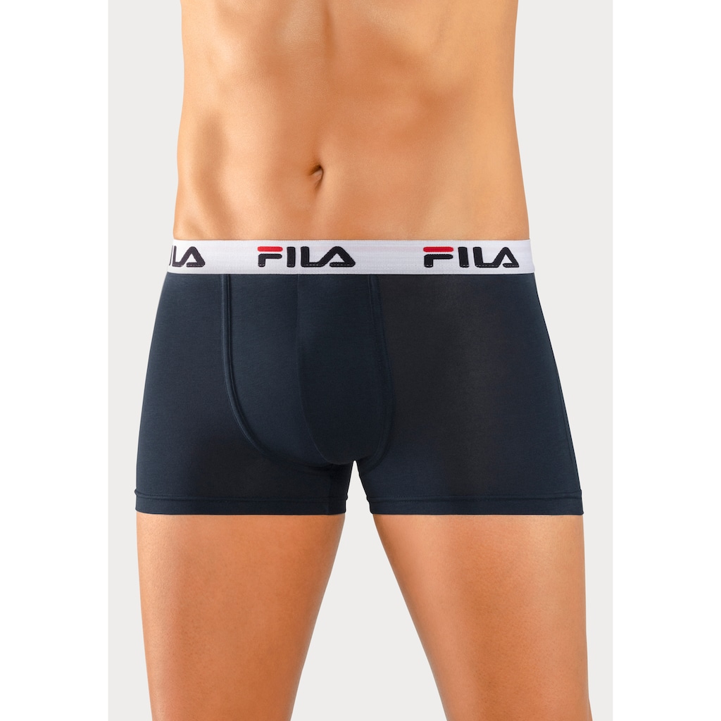 Fila Boxer, (Packung, 3 St.), mit Logo Schriftzug im Bund