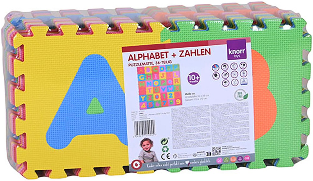 Knorrtoys® Puzzle »Zahlen und Buchstaben«, Puzzlematte, Bodenpuzzle