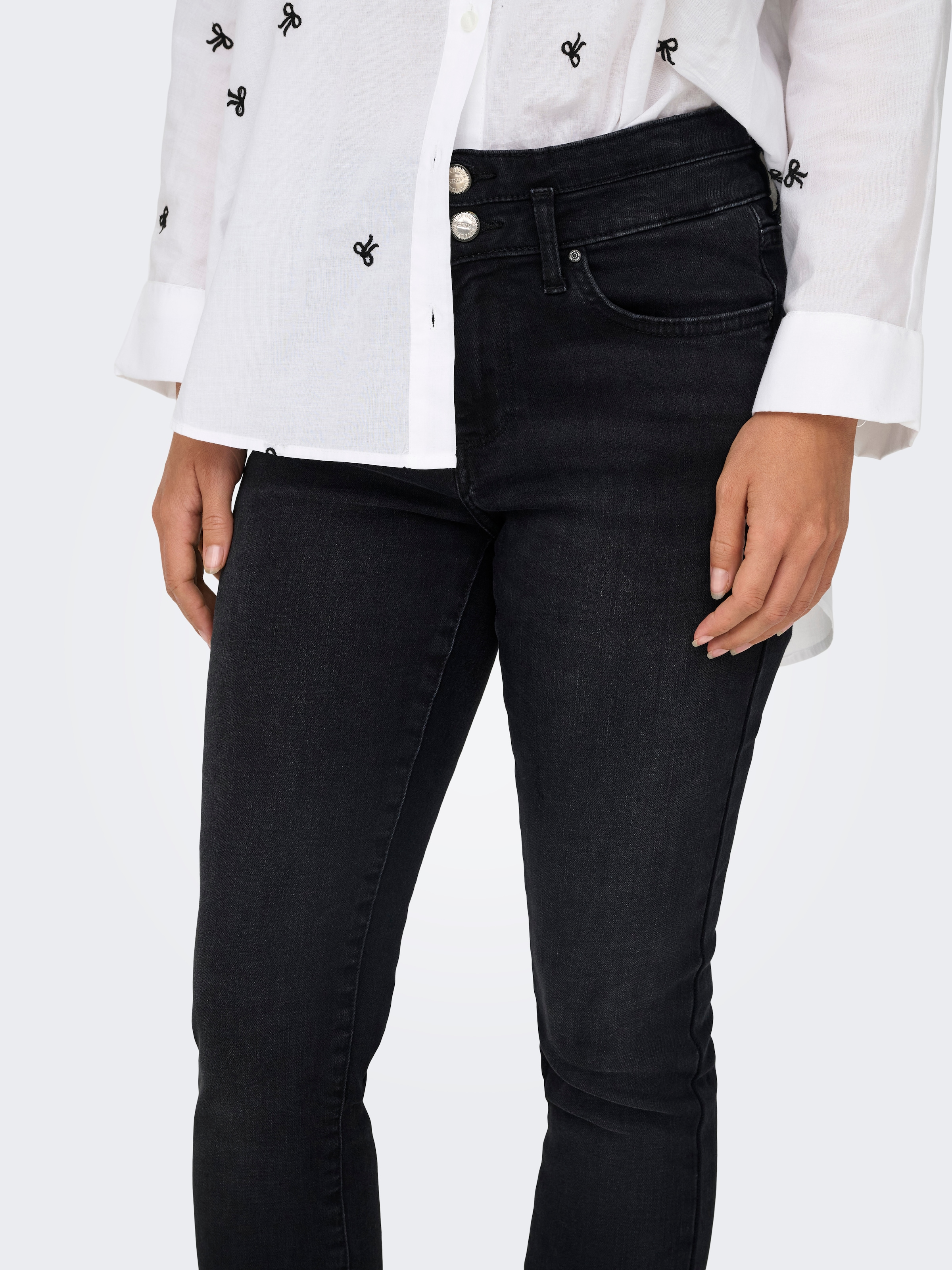 ONLY Skinny-fit-Jeans »ONLBLUSH MID SK DB WAIST DNM TAI BOX X«