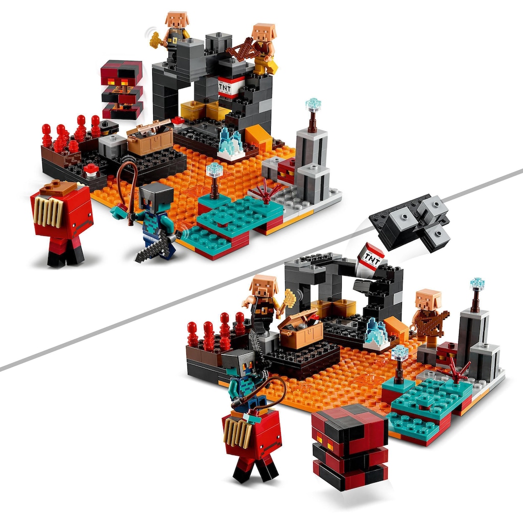 LEGO® Konstruktionsspielsteine »Die Netherbastion (21185), LEGO® Minecraft«, (300 St.), Made in Europe