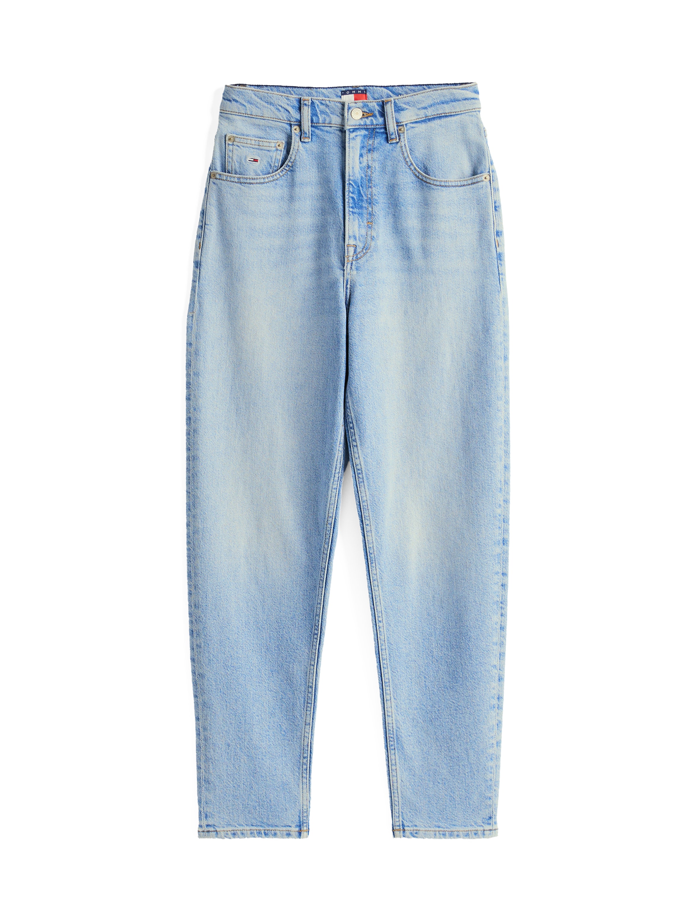 Tommy Jeans Mom-Jeans »MOM JEAN UH TPR«, mit Logo-Stickereien, in knöchelfreier Länge