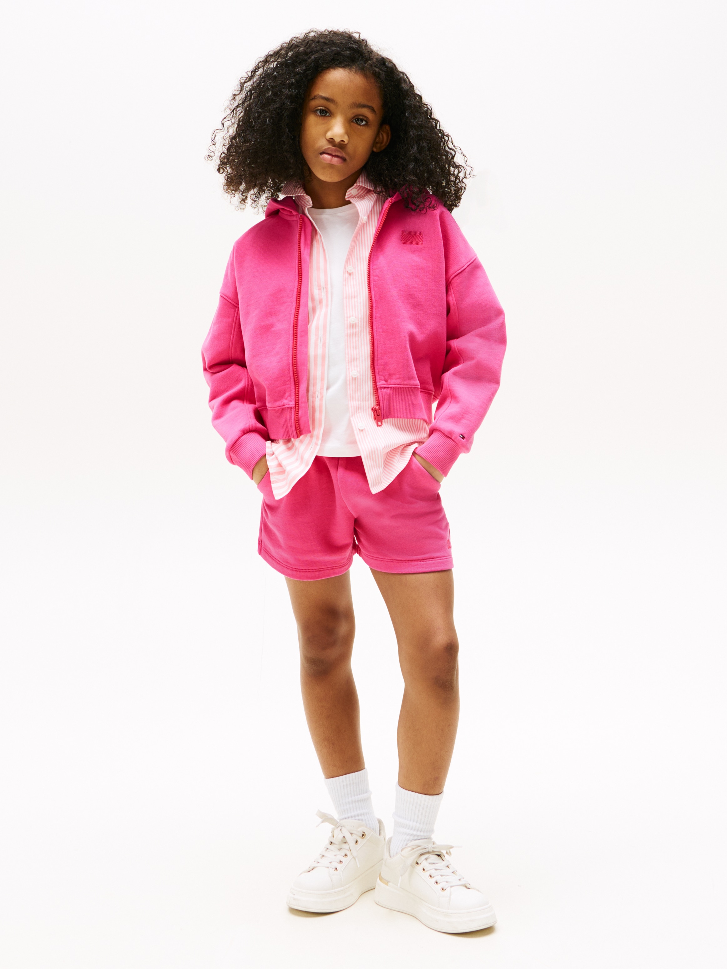 Tommy Hilfiger Kapuzensweatjacke »TOMMY TONAL FLAG HOODIE«, für Kinder bis 16 Jahre, mit Brustdruck