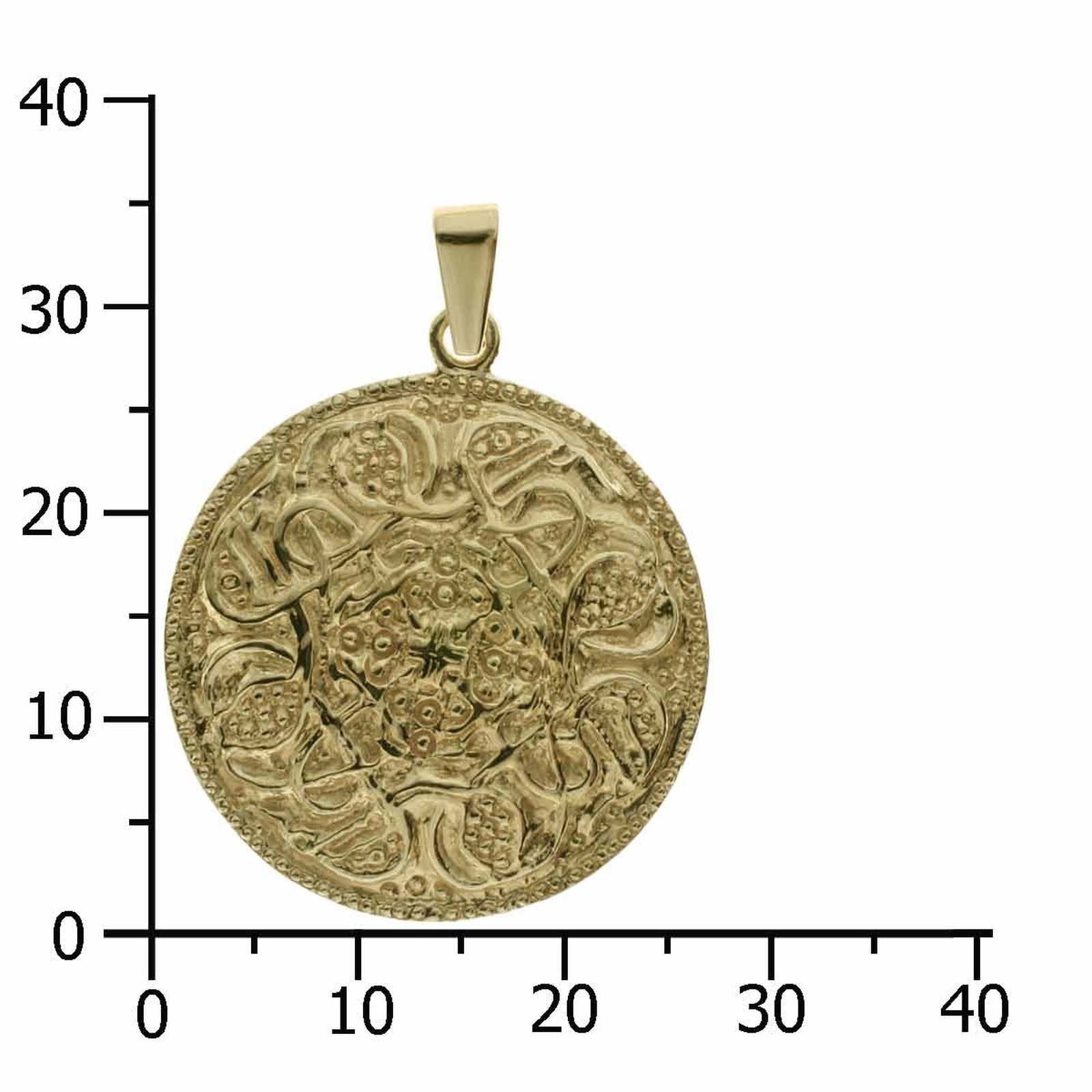 OSTSEE-SCHMUCK Kettenanhänger »- Hiddensee 26 mm rund - Silber 925/000, vergoldet - ,« ()