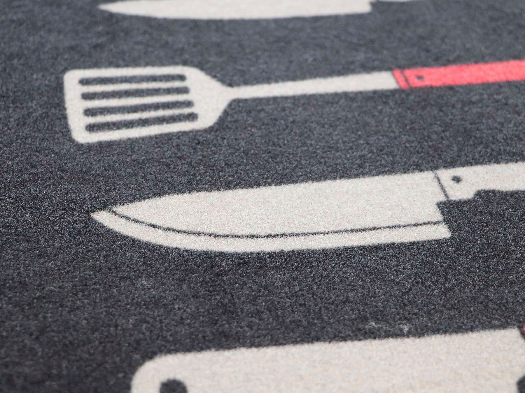 Primaflor-Ideen in Textil Fußmatte »BBQ Grillunterlage BEEF, Made in Belgium«, rechteckig, 5 mm Höhe, Grillmatte ideal als Bodenschutz, ruschhemmend, waschbar