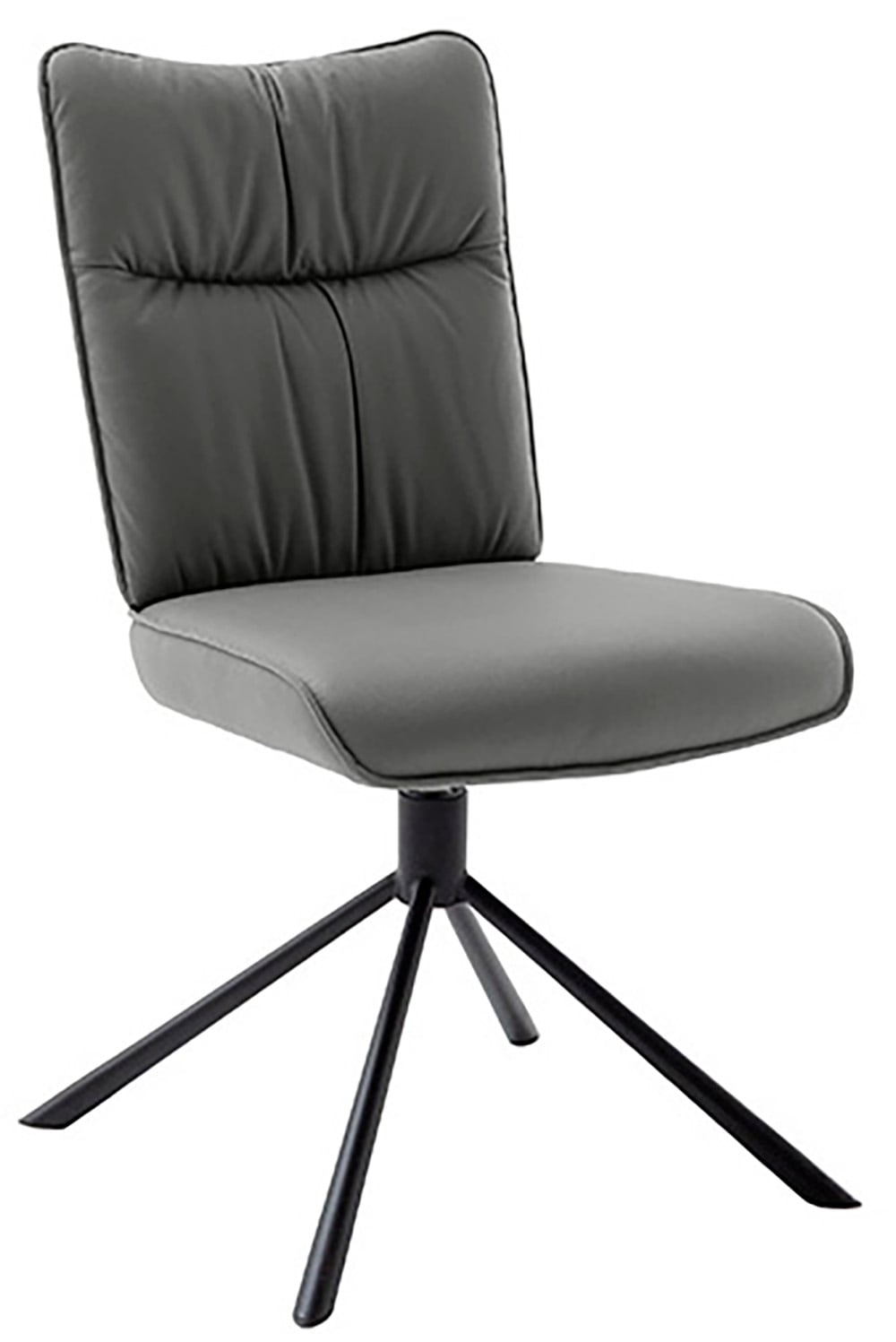 MCA furniture 4-Fußstuhl »MARIN Esszimmerstuhl (2er Set) - Stuhl«, (Set), 2 St., Microfaser, 360° drehbar, Metall schwarz, beweglichen Rücken, belastbar 120 kg