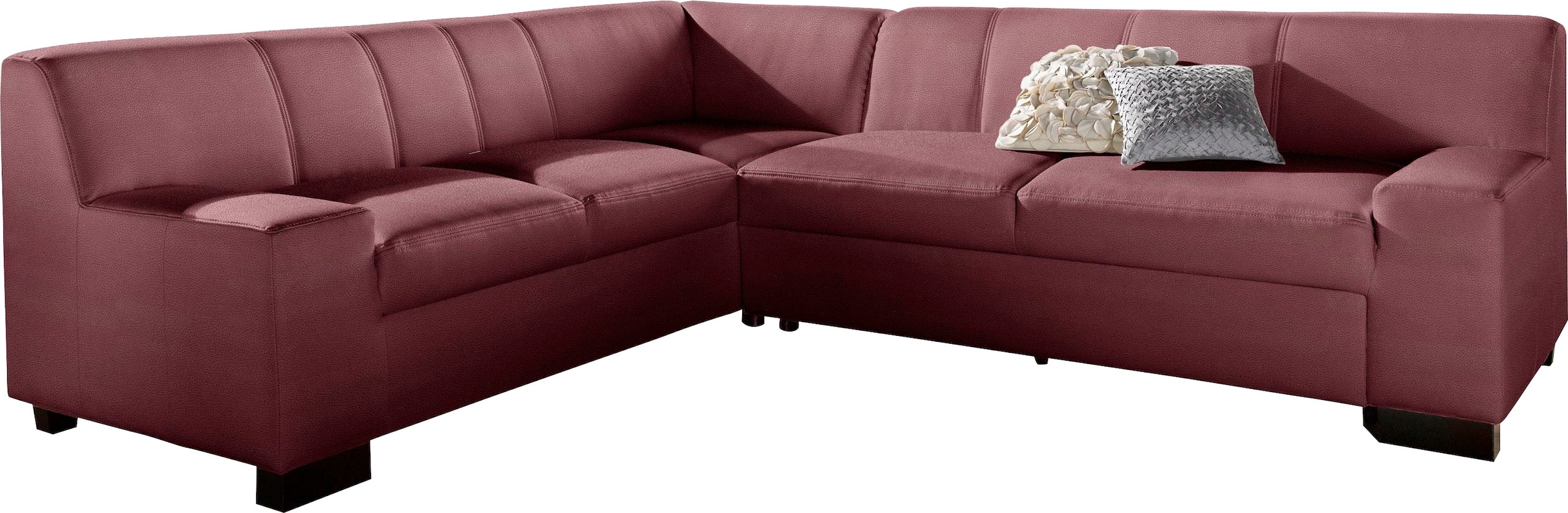 DOMO collection Ecksofa »Norma, moderne Armlehnen, zeitlos und elegant, L-Form«, wahlweise mit Bettfunktion