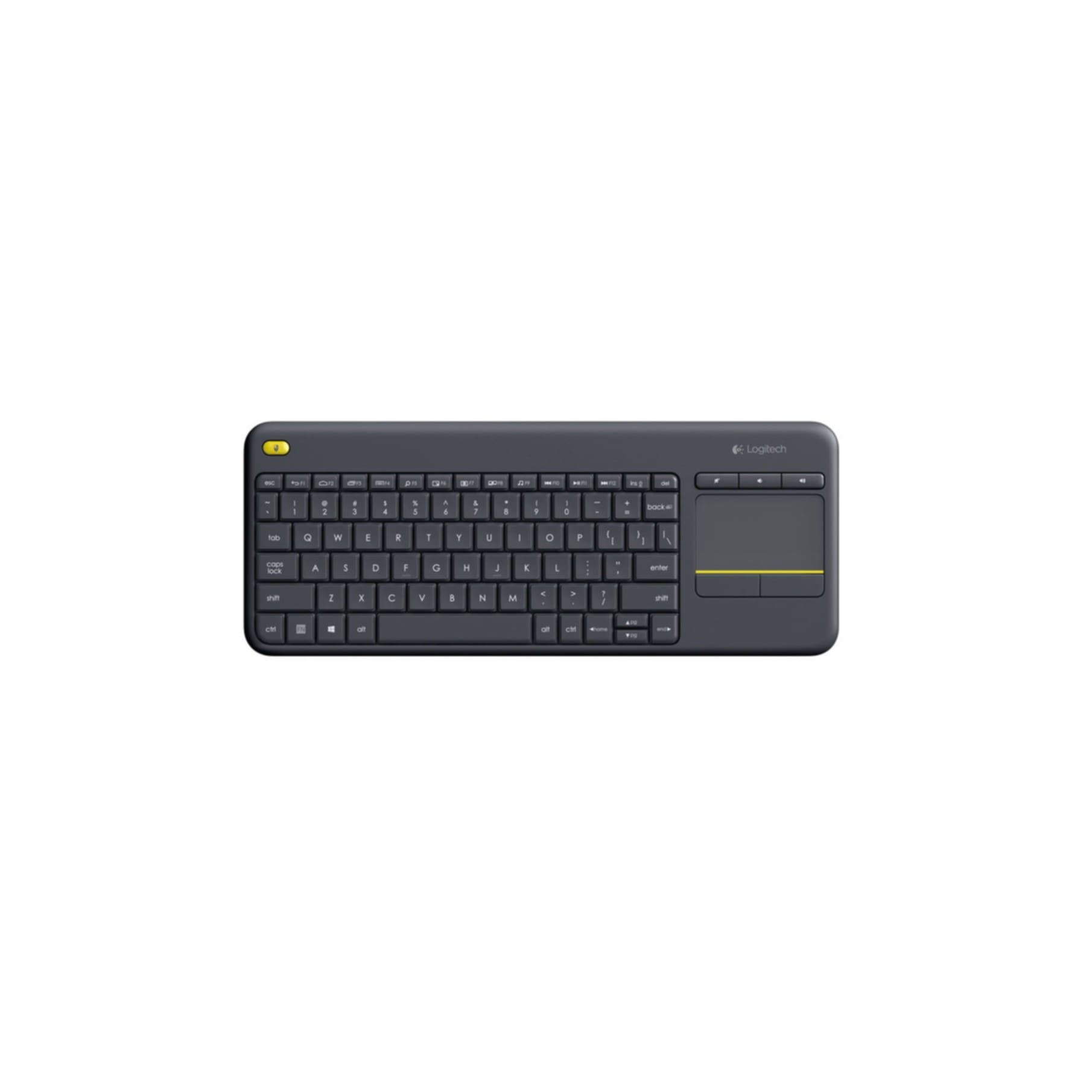 Logitech Tastatur »K400 Plus«, (Touchpad-Fn-Tasten-Lautstärkeregler-Multimedia-Tasten)