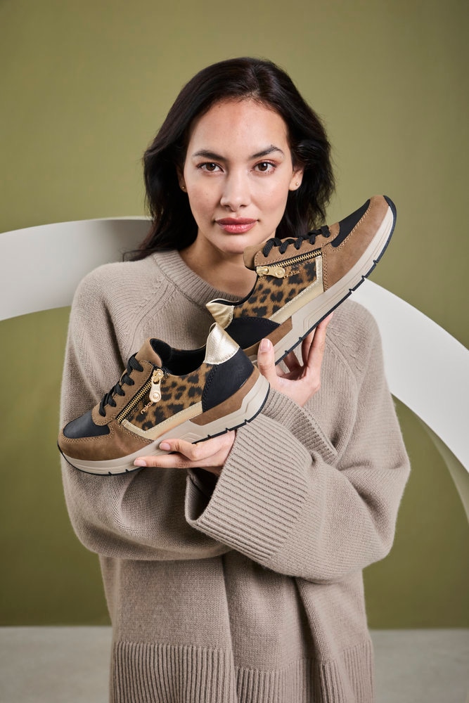Rieker Sneaker, Freizeitschuh, Schnürschuh, Halbschuh mit modischen Akzenten