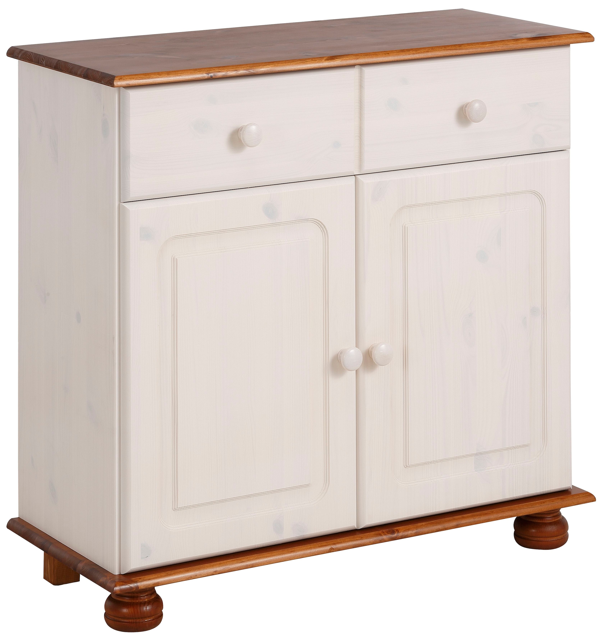 Home affaire Sideboard »Mette«, Kommode mit gefrästen, kugelförmigen Füßen, Breite 80 cm