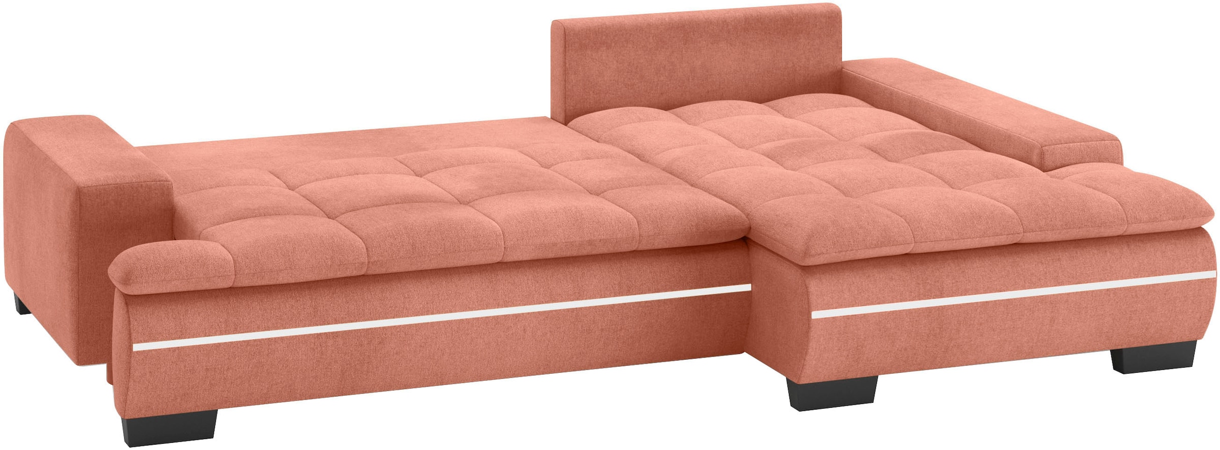 Mr. Couch Ecksofa »Haiti II, L-Form«, RGB-LED Beleuchtung, Kaltschaum, wahlweise mit Bett, Bettkasten