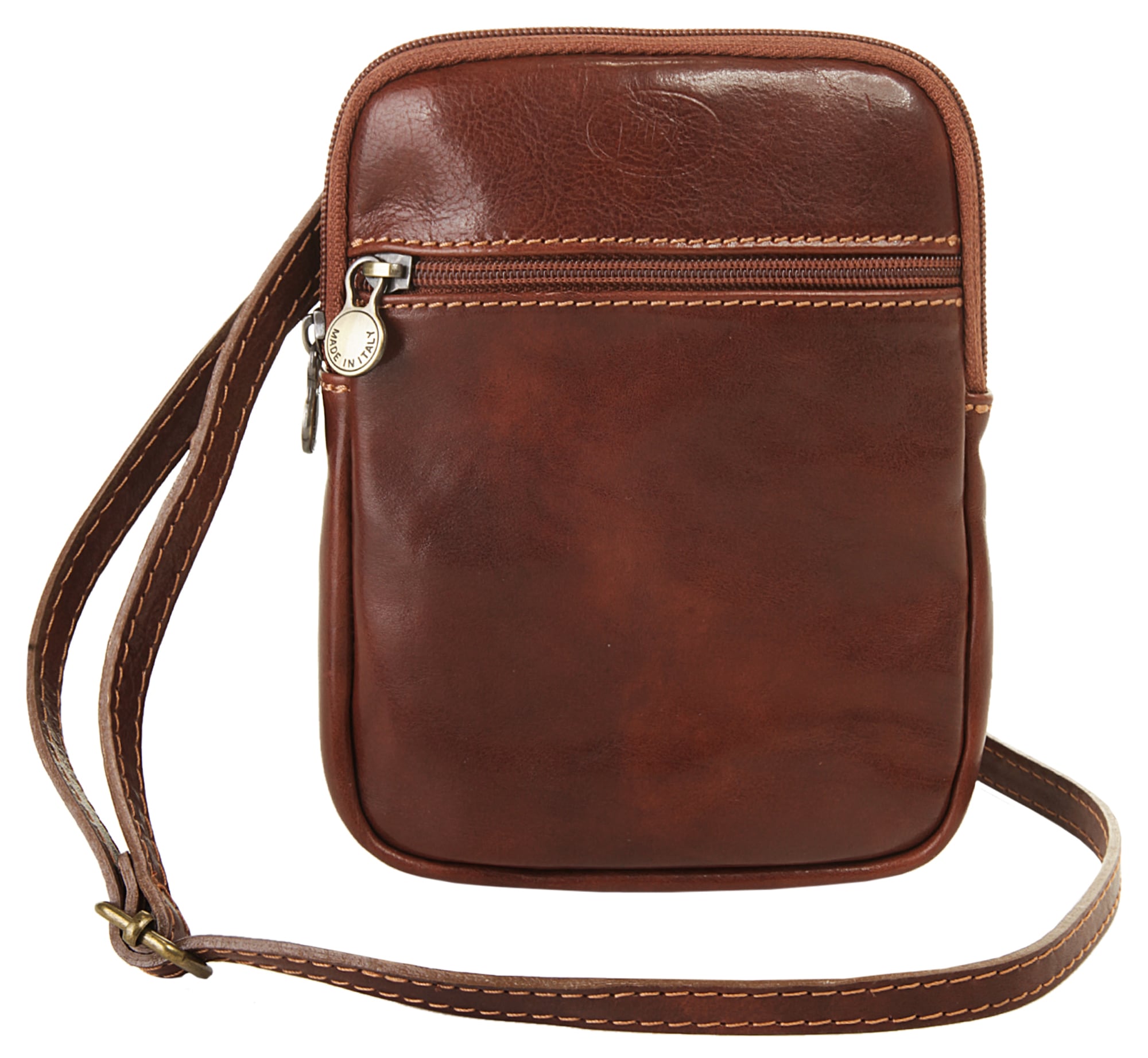 Piké Umhängetasche echt Leder, Made in Italy