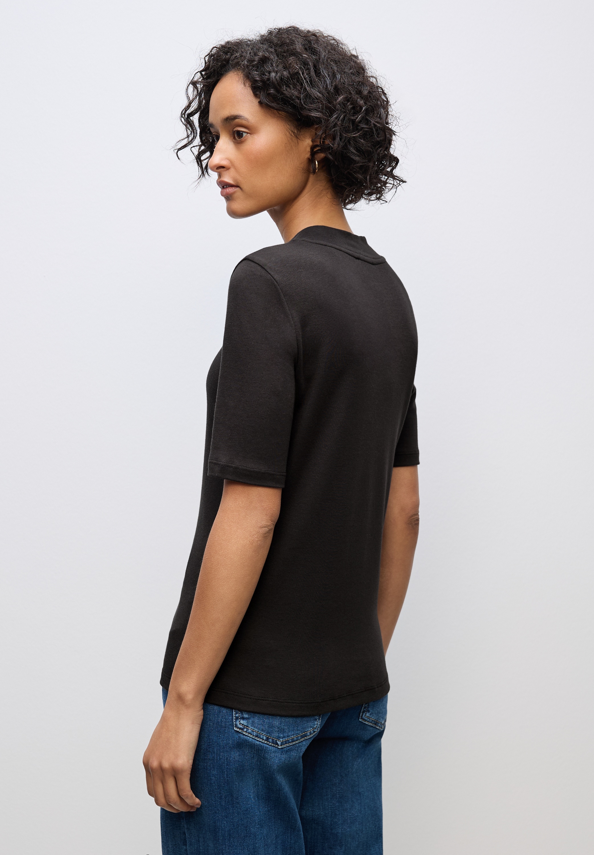 STREET ONE T-Shirt mit Turtleneck und Cut-Out
