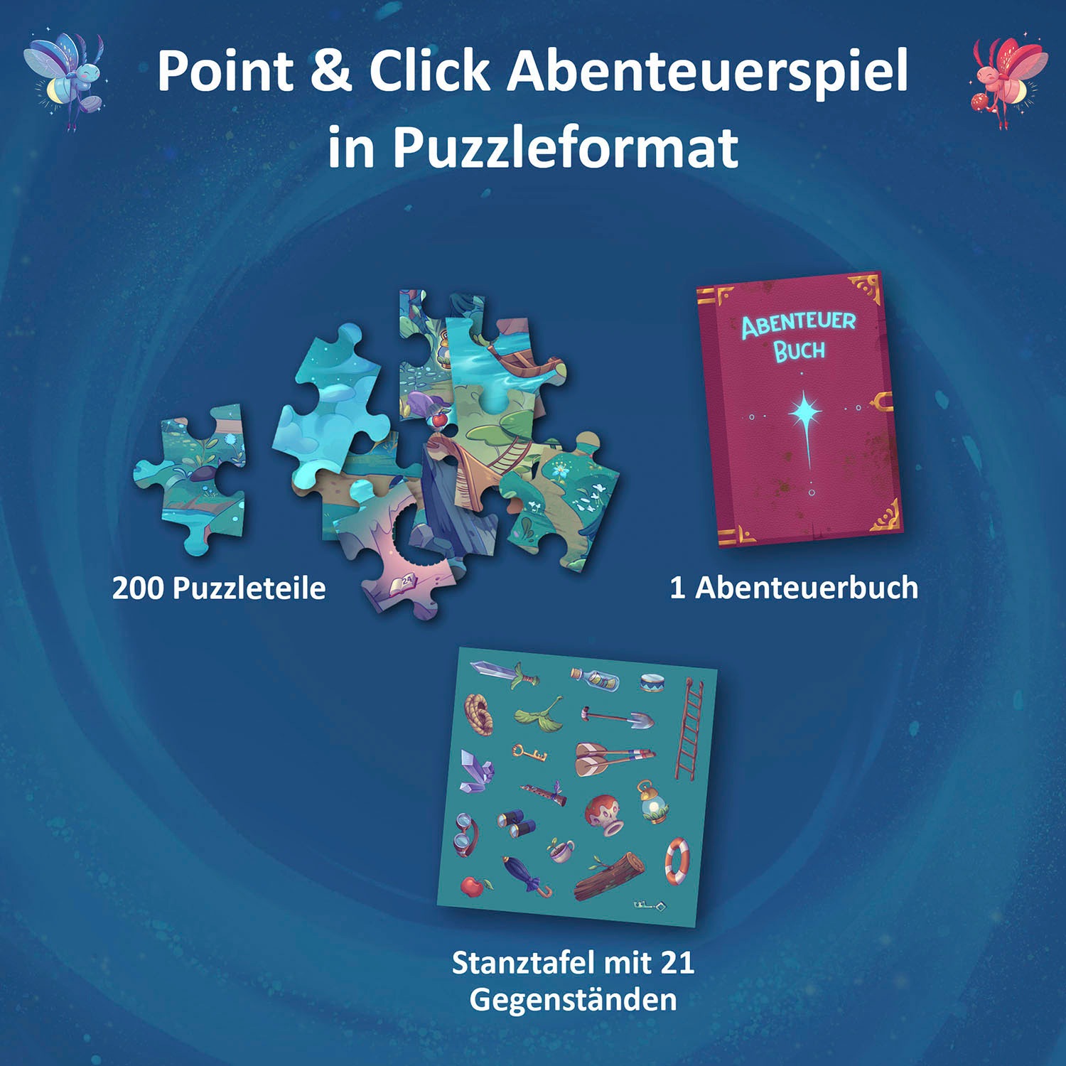 Kosmos Puzzle »Adventure Puzzle, Das Licht im Zauberwald«, Made in Germany