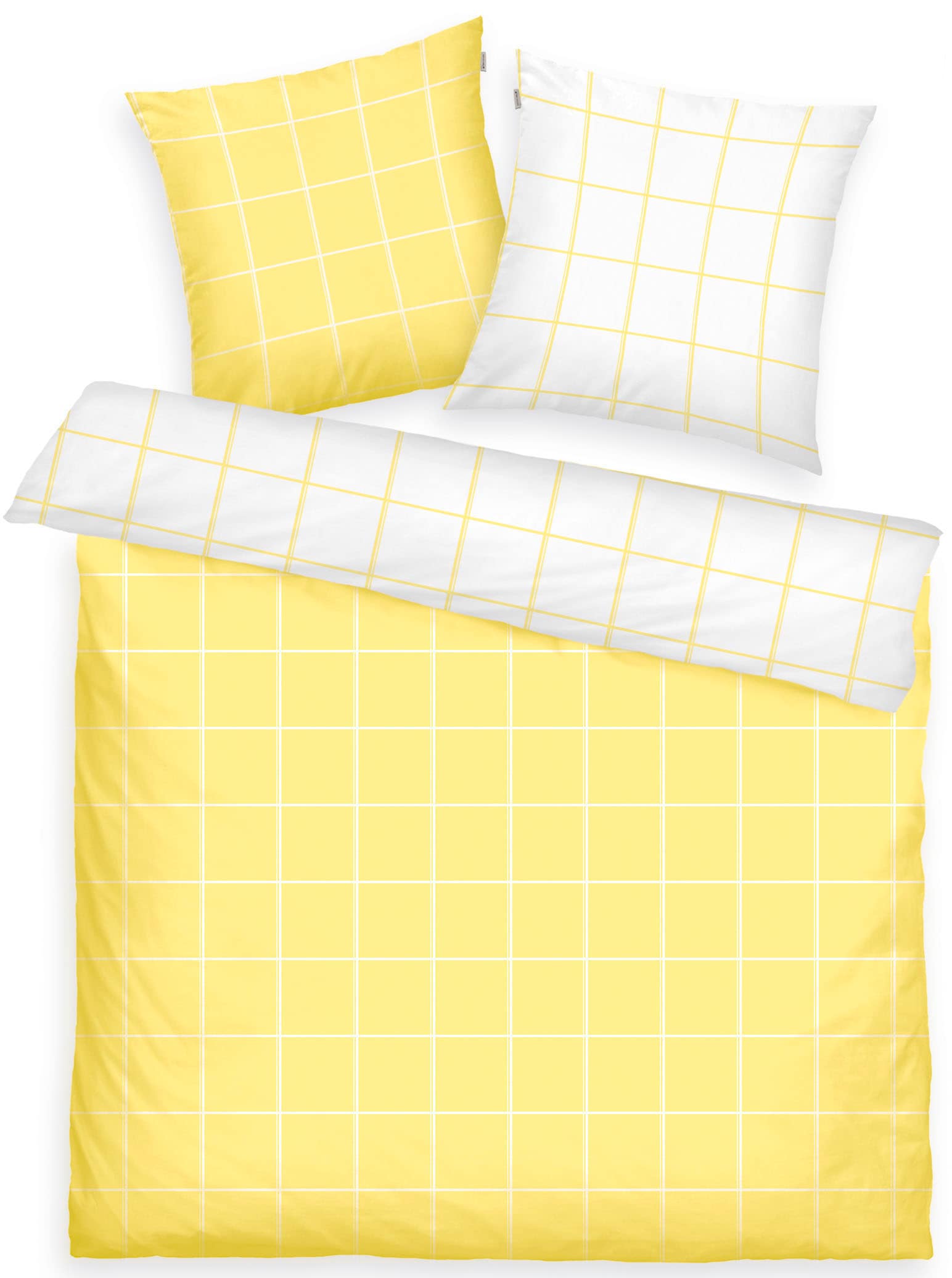 TOM TAILOR HOME Bettwäsche »LARGE CHECK in Gr. 135x200cm oder 155x220cm« 3 Stk. new bedroom, gewebtes Label