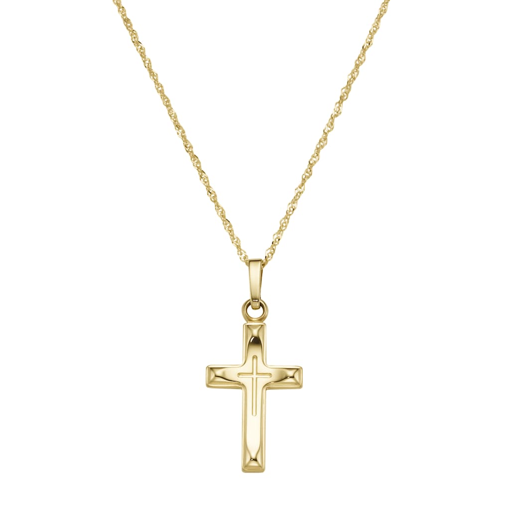 Luigi Merano Goldkette »Kette mit Kreuz-Anhänger, Gelbgold 585«
