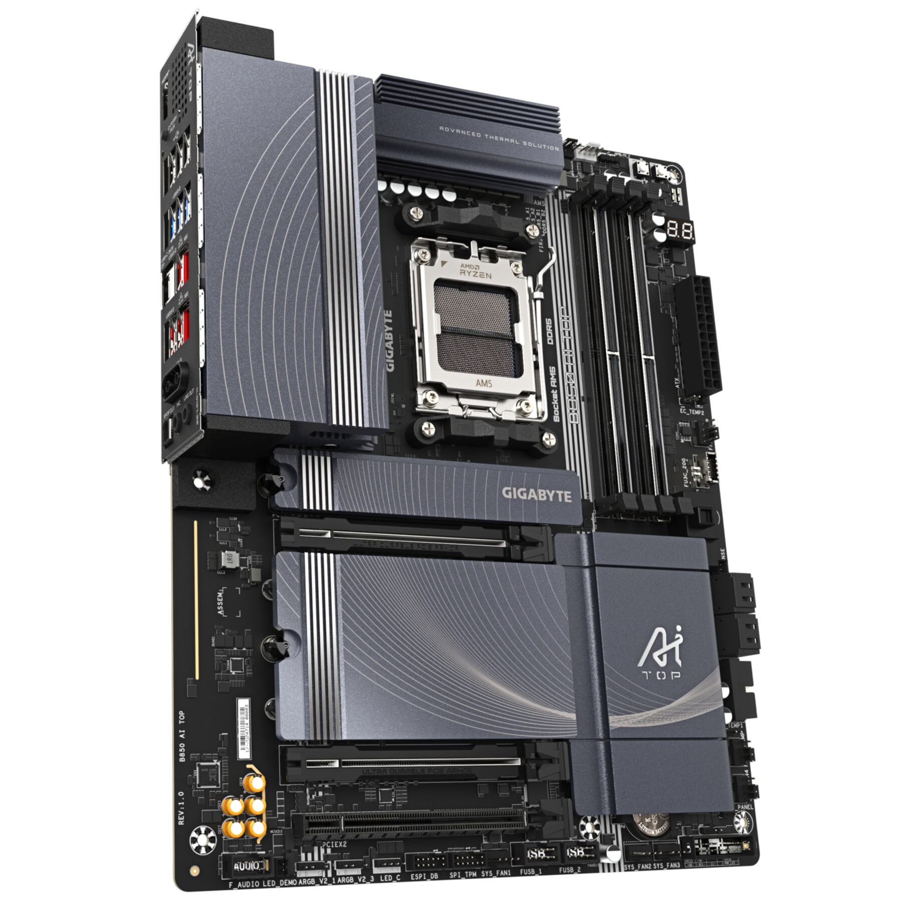 Gigabyte Mainboard »B850 AI TOP Motherboard - AMD Ryzen 9000 Series CPUs, 16+2+2 Phasen Di«