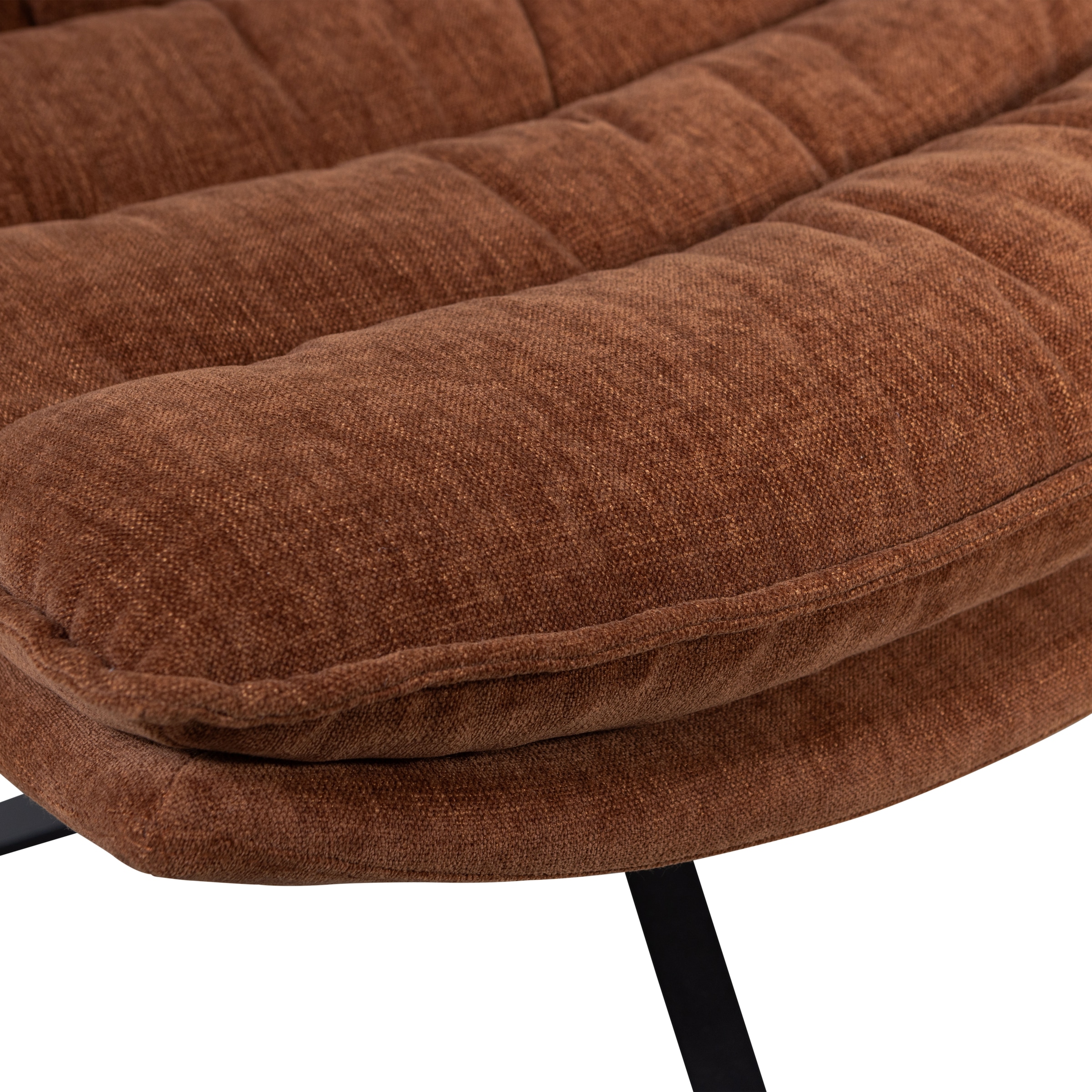 WOOOD Drehsessel »Kube mit Drehmechanismus inkl. Hocker B 74 x T 89 x H 100 cm« Newt-Chenillebezug, Hohe Verschleißfestigkeit, Tragkraft 120 kg