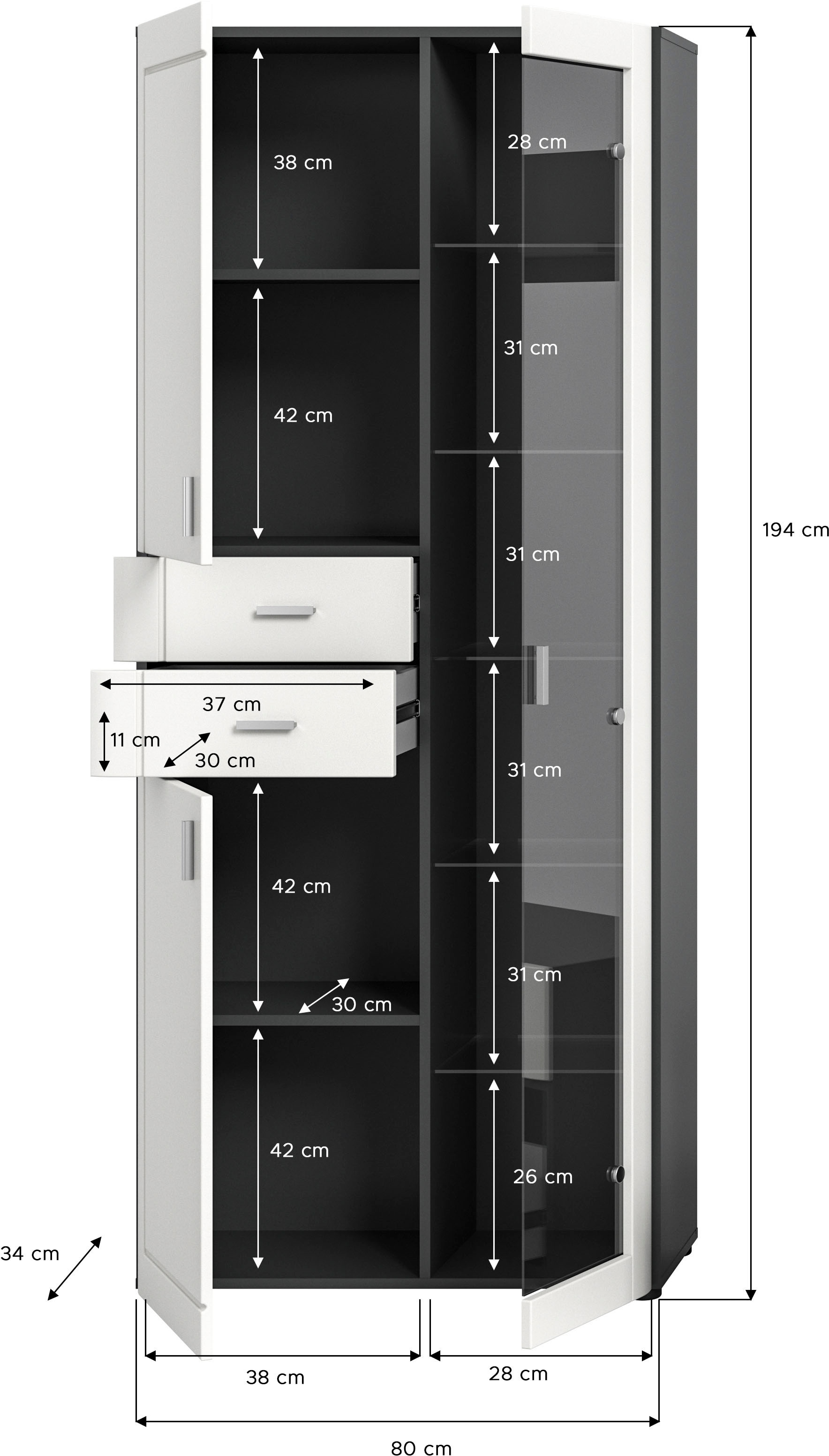 INOSIGN Vitrine »Jarvi«, (1 St.)
