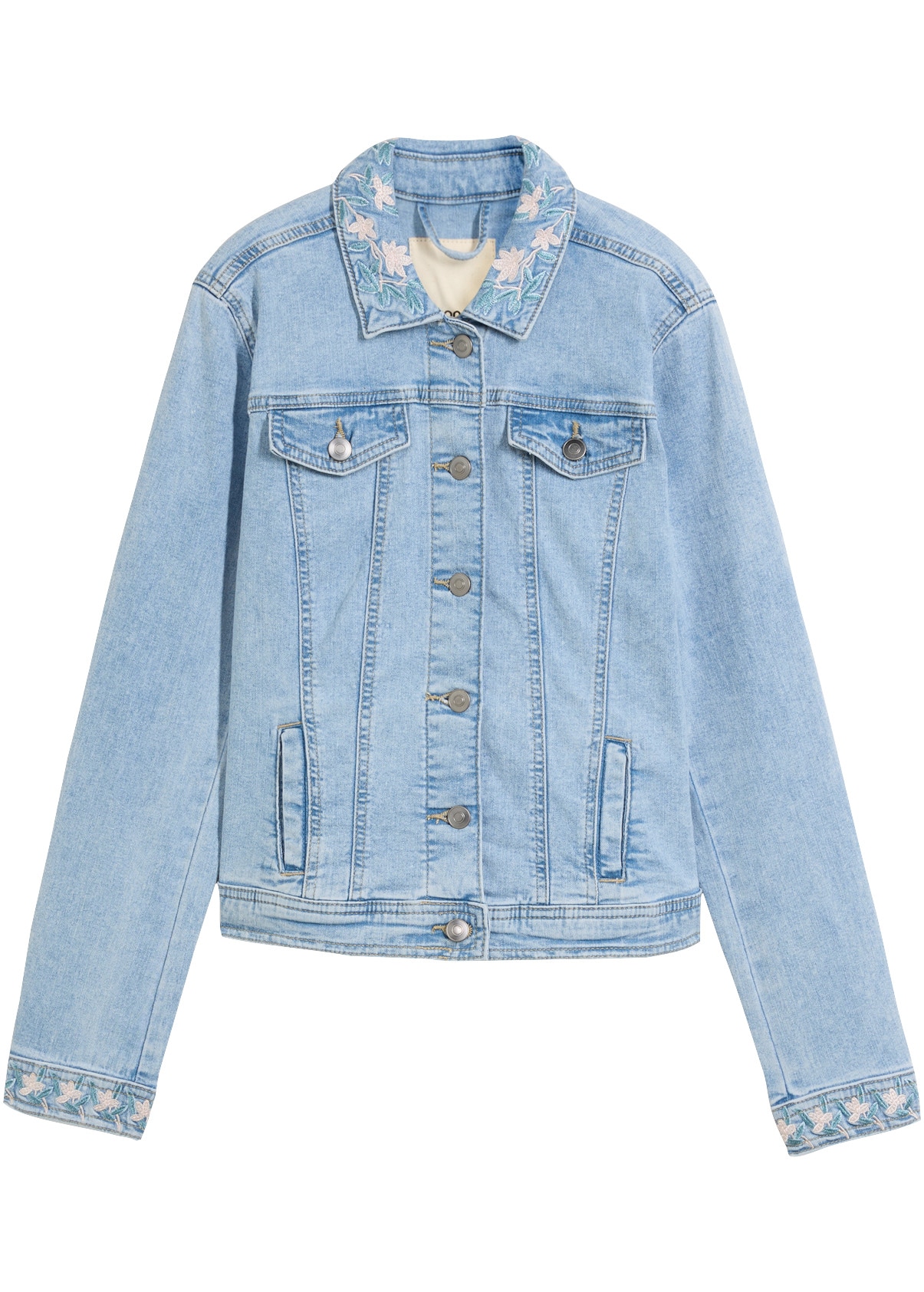 bonprix Jeansjacke lockere Passform, mit Hemdblusenkragen