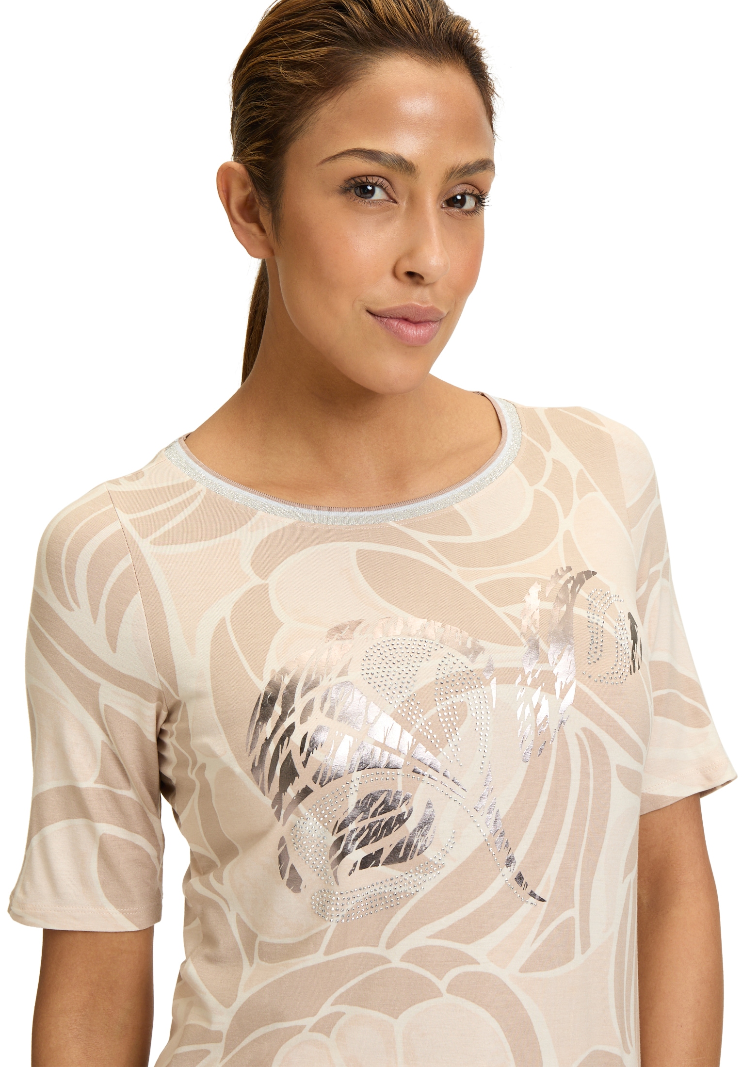 Betty Barclay T-Shirt »Printshirt mit Schmucksteinen«