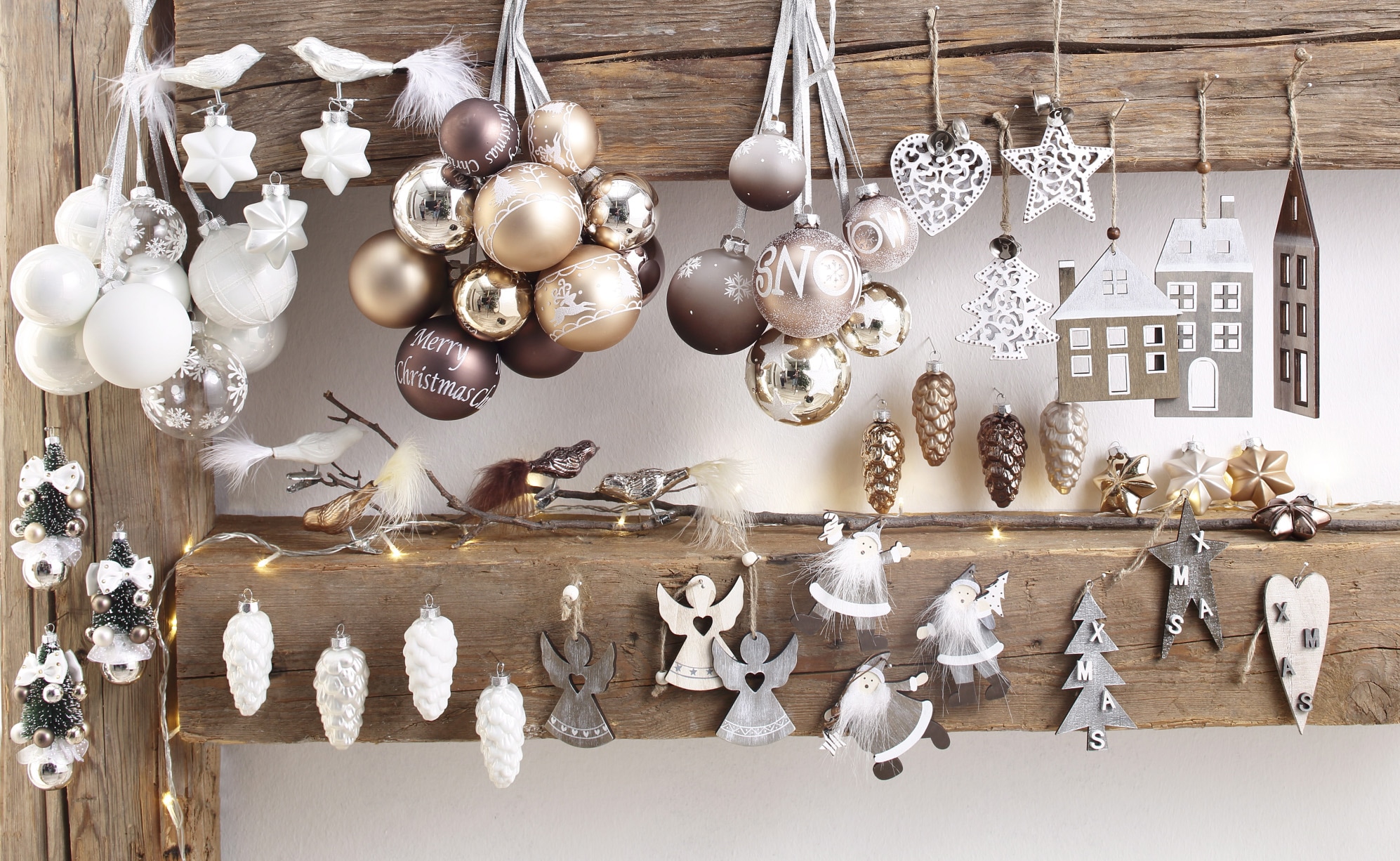 MAGIC by Inge Christbaumschmuck »Just White«, (Set, 8 tlg.)