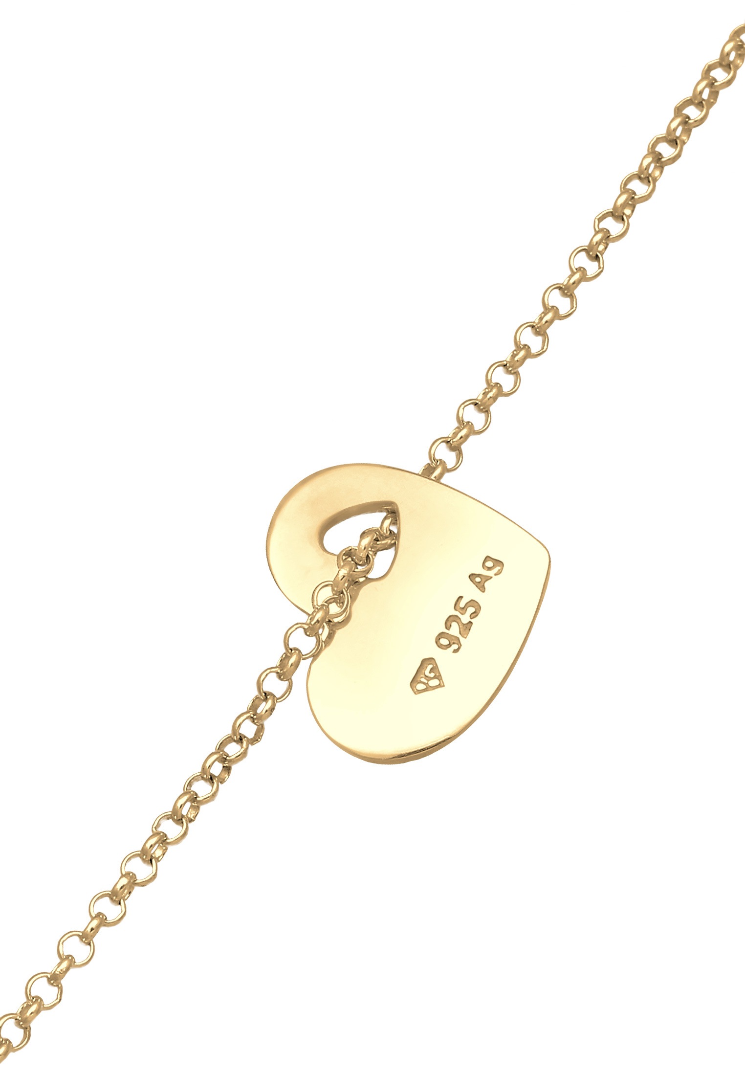 Elli Armkette »Armband Herz Anhänger Symbol Liebe 925 Silber«