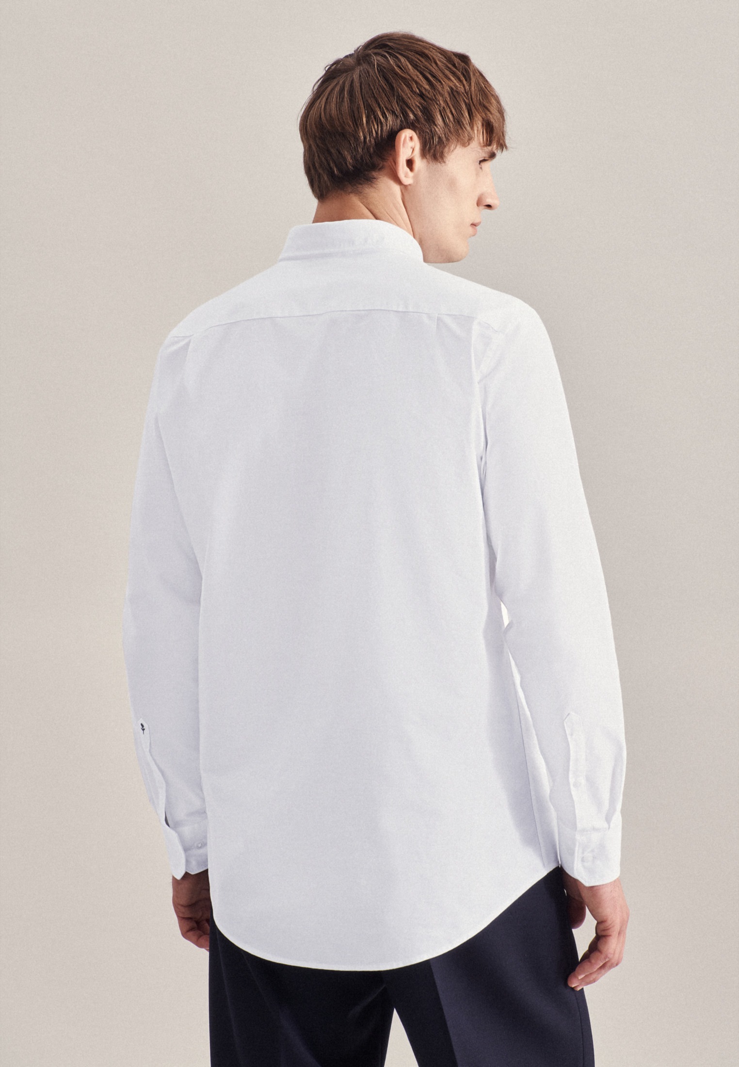 seidensticker Businesshemd »Regular«, Regular Langarm Button-Down-Kragen Uni