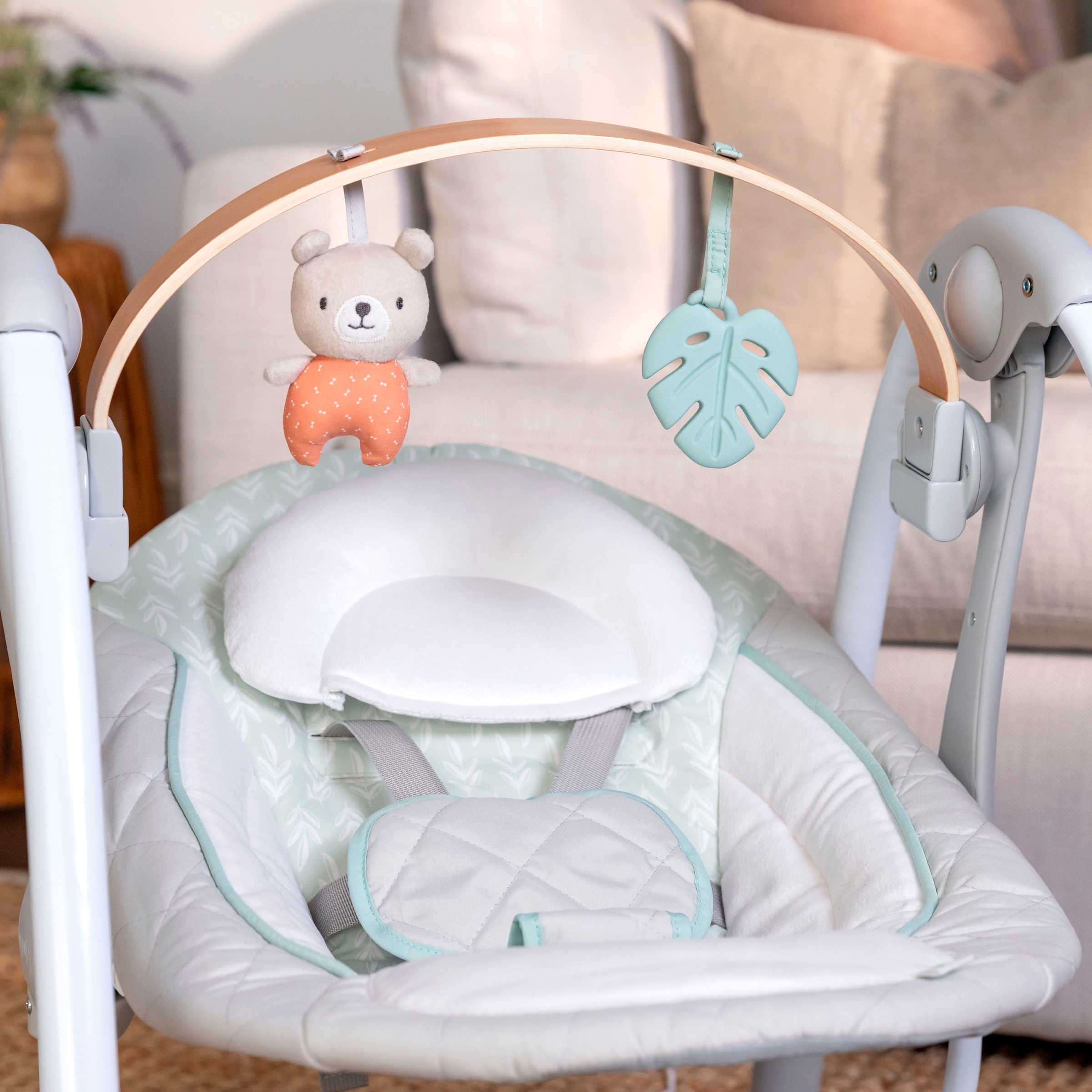 ingenuity Babywippe »Cozy Spot Swing 'n Go Portable Swing« bis 9 kg mit Sound-Effekt