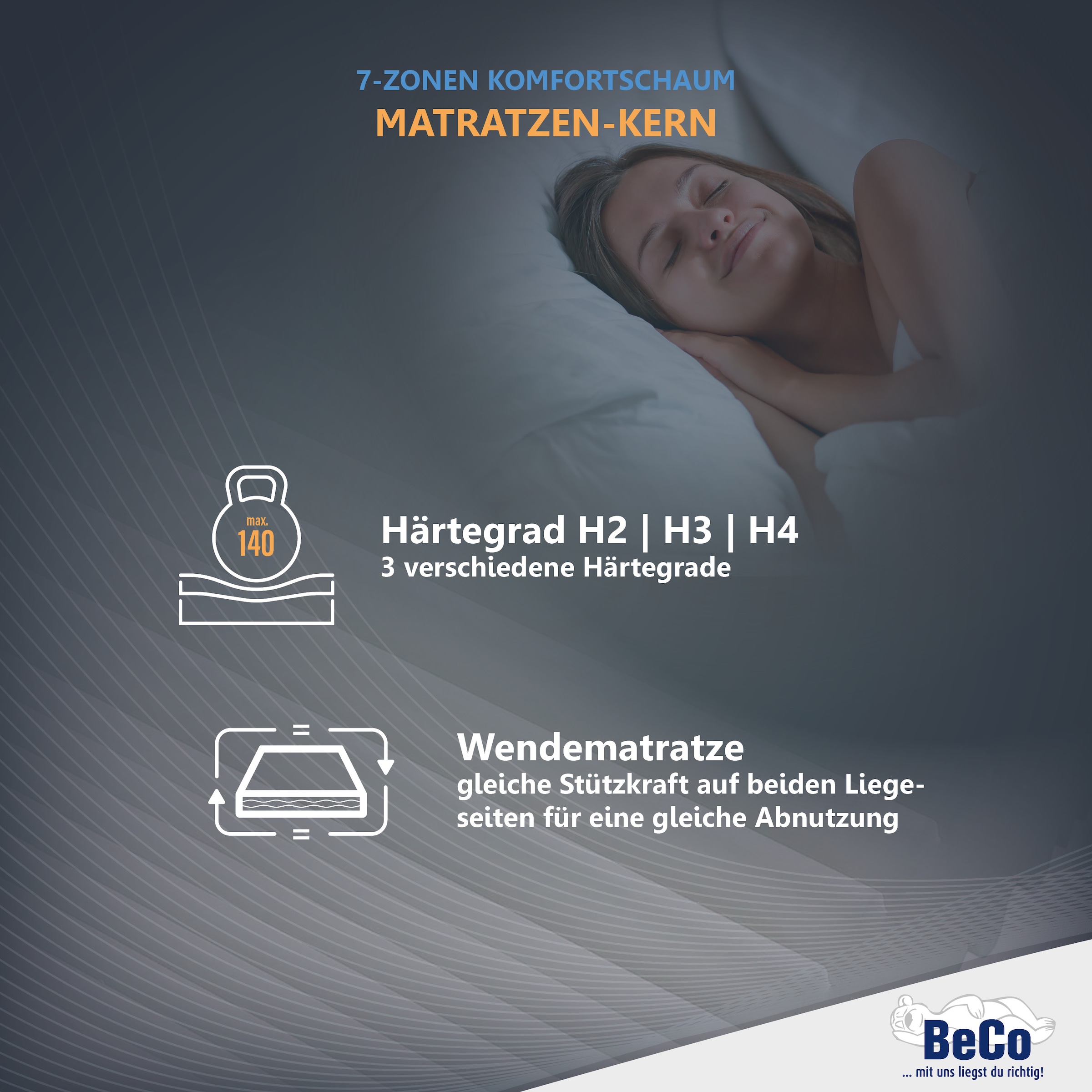 Beco Komfortschaummatratze »Double Deluxe Matratze 20, Matratze in 90x200 cm und weiteren Größen« 20 cm hoch Raumgewicht: 28 kg/m³ 1 Stk. tlg. Matratze vom TÜV Süd getestet*, über 2.000 5-Sterne-Bewertungen!