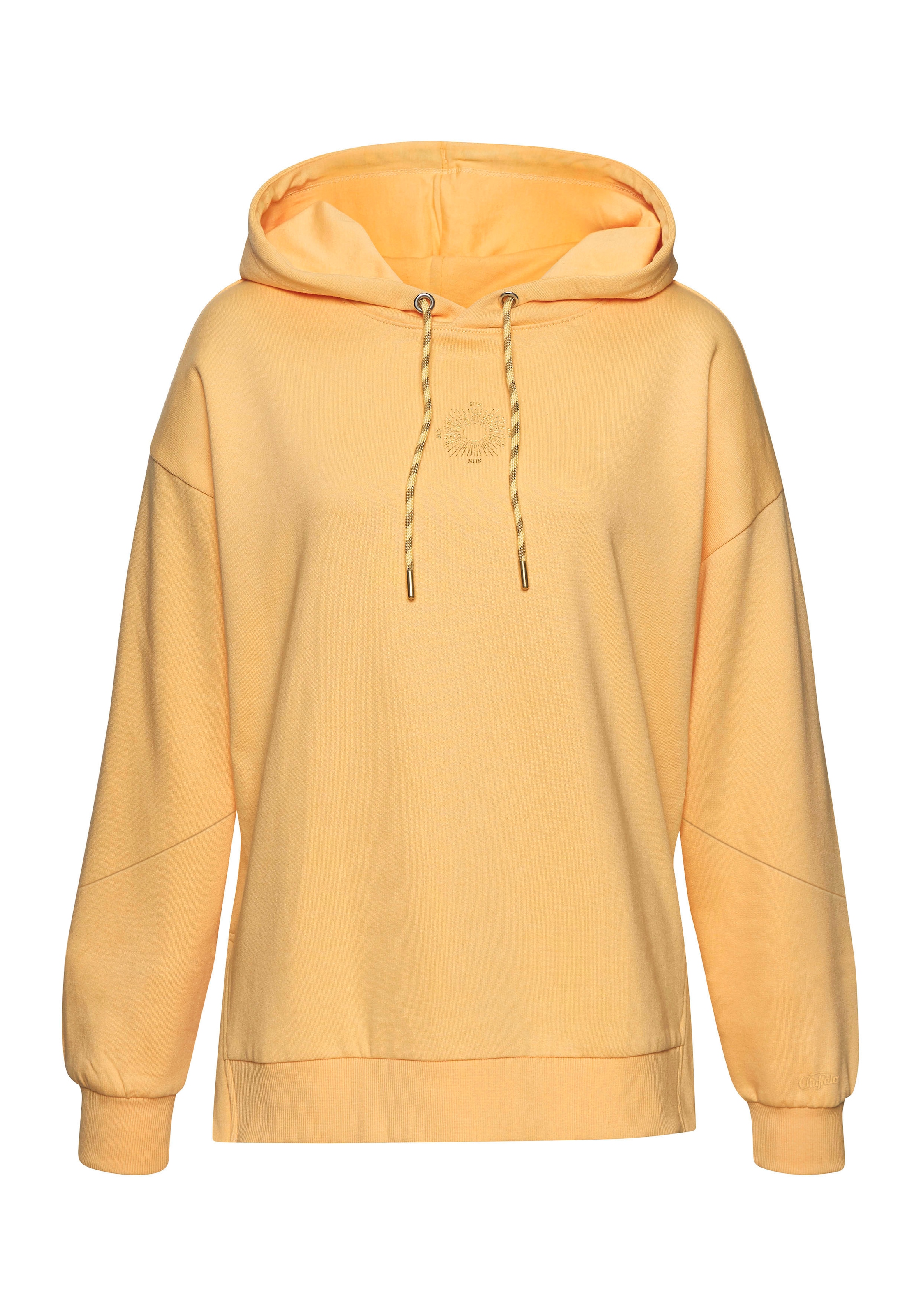 Buffalo Hoodie, Kapuzensweatshirt mit großem Rückenprint- mit Glanz-Effekt, Loungewear