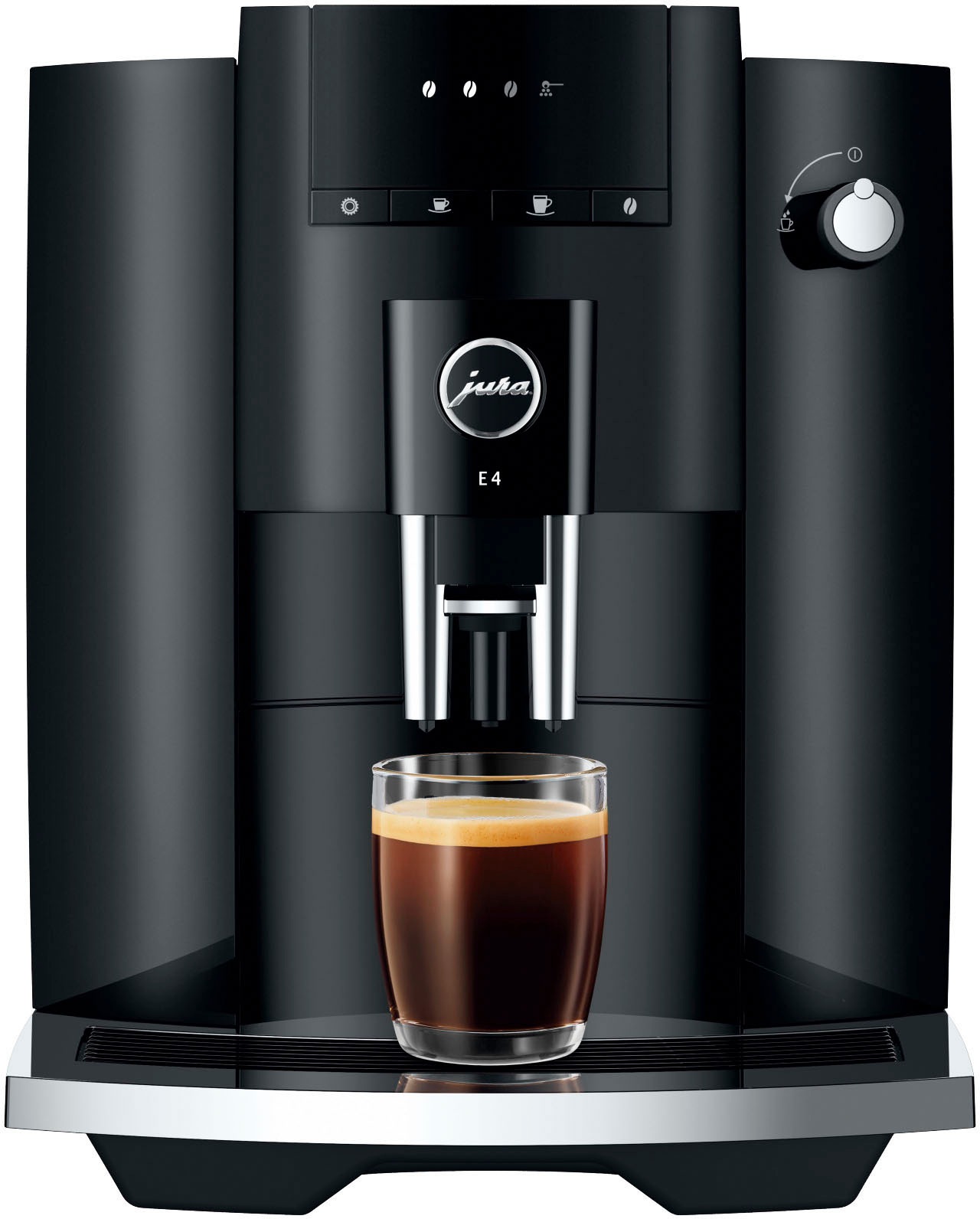 JURA Kaffeevollautomat »15435 E4 Piano Black (EA)«