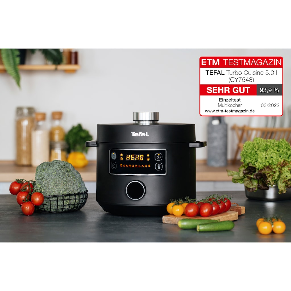 Tefal Multikocher »CY7548 Turbo Cuisine«, elektrischer Schnellkochtopf, 10 automatische Programme, vielseitig