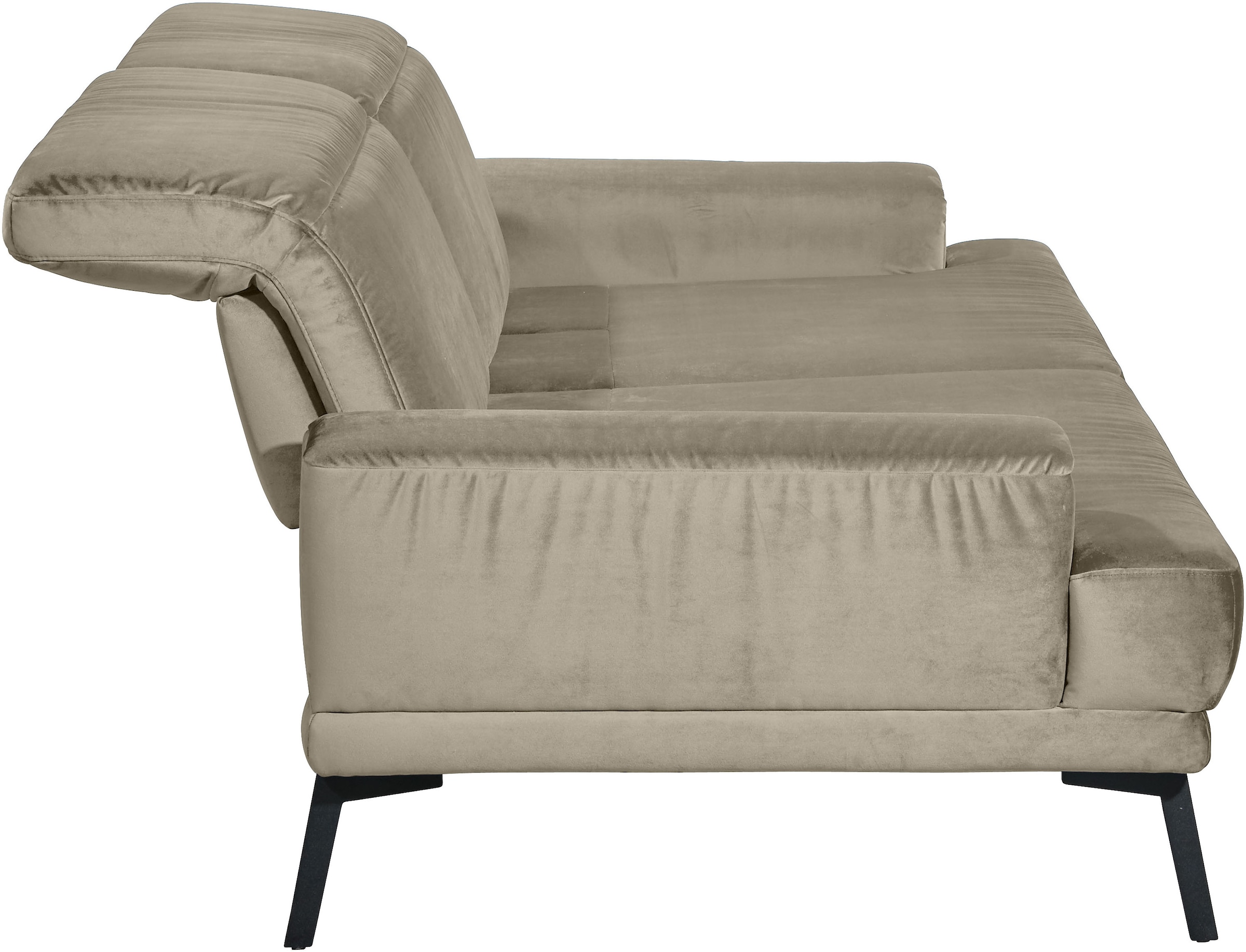 Musterring 3-Sitzer »MR 4580« inkl. Kopf- und Sitztiefenverstellung, Fuß schwarz, B228 x T103 cm